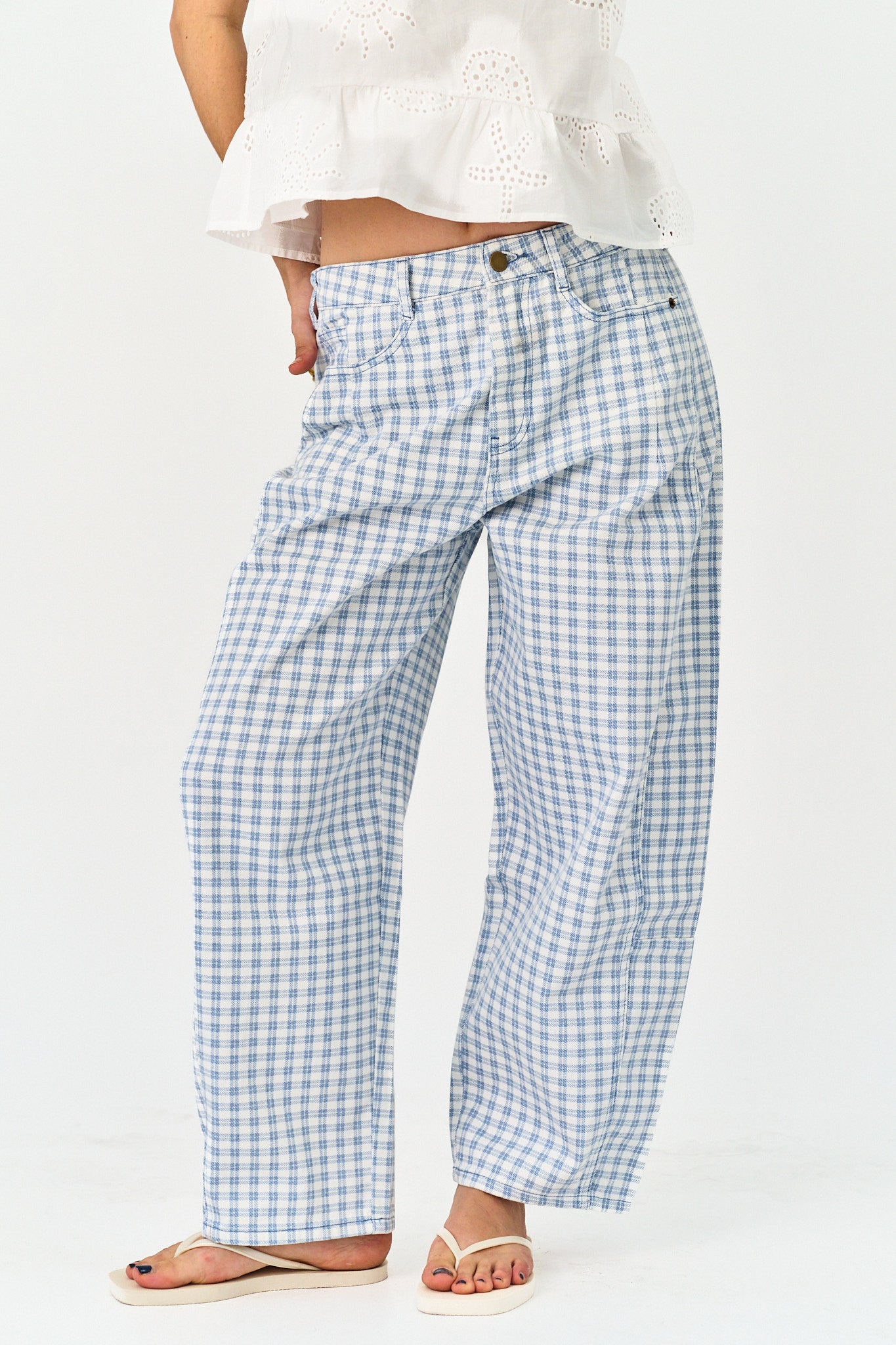 Alessia Barrel Jeans in Blue