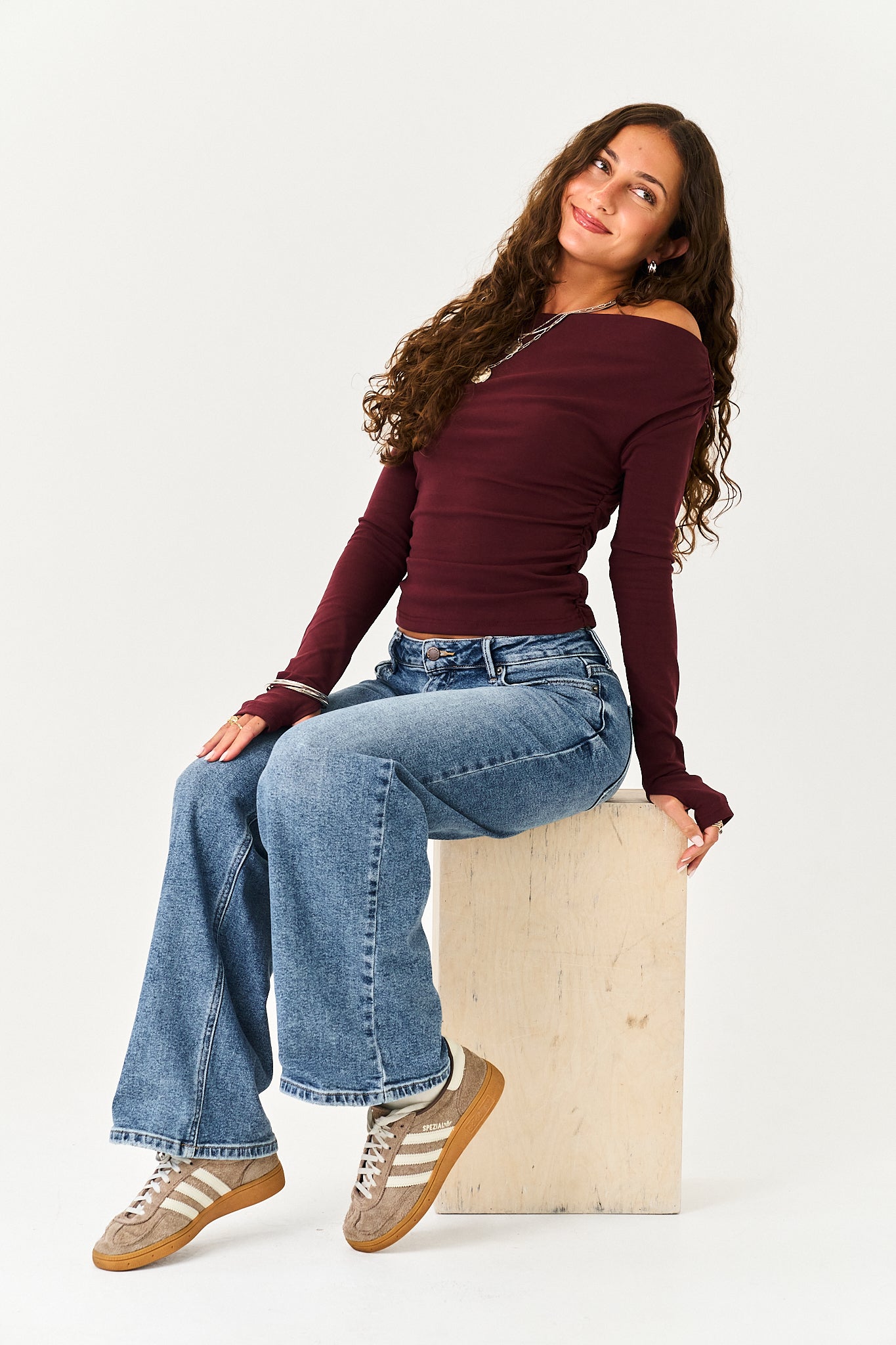 Marnie Top in Burgundy