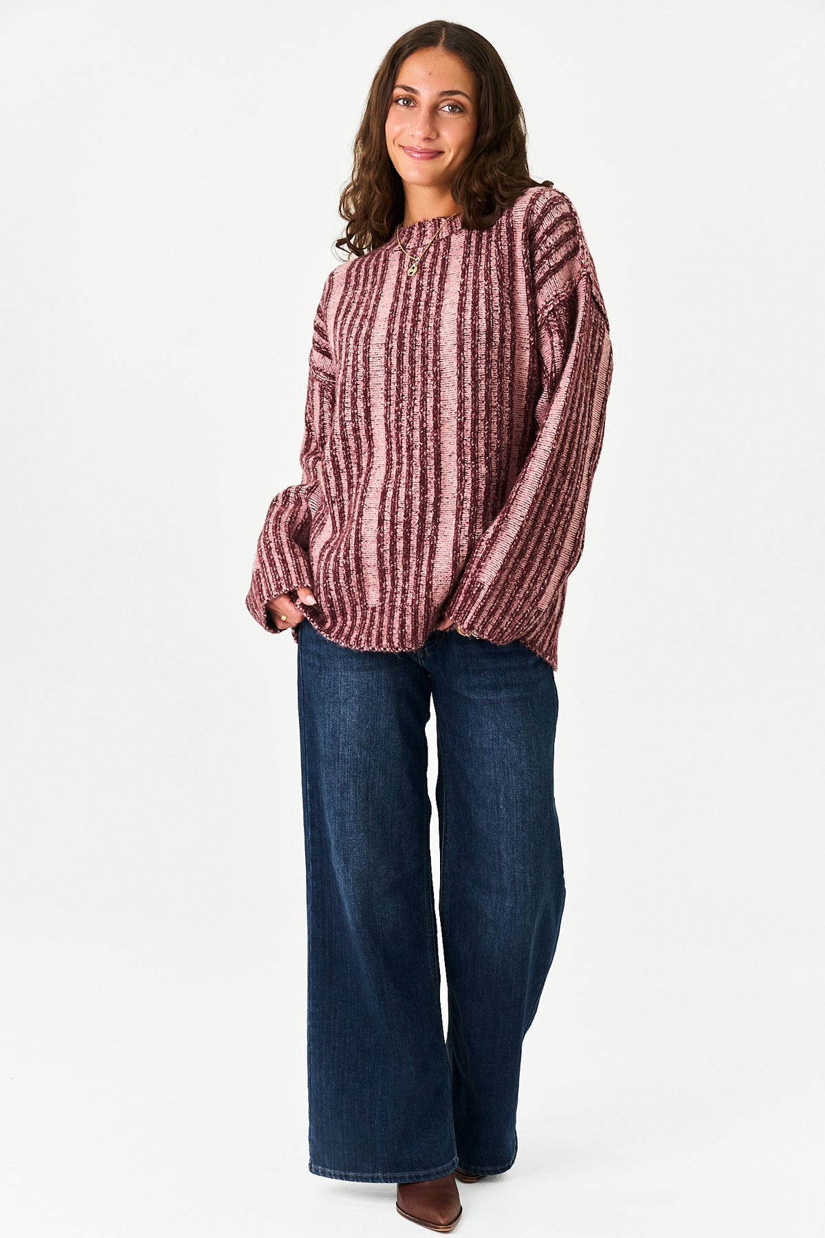 Frosted Morning Sweater in Burgundy