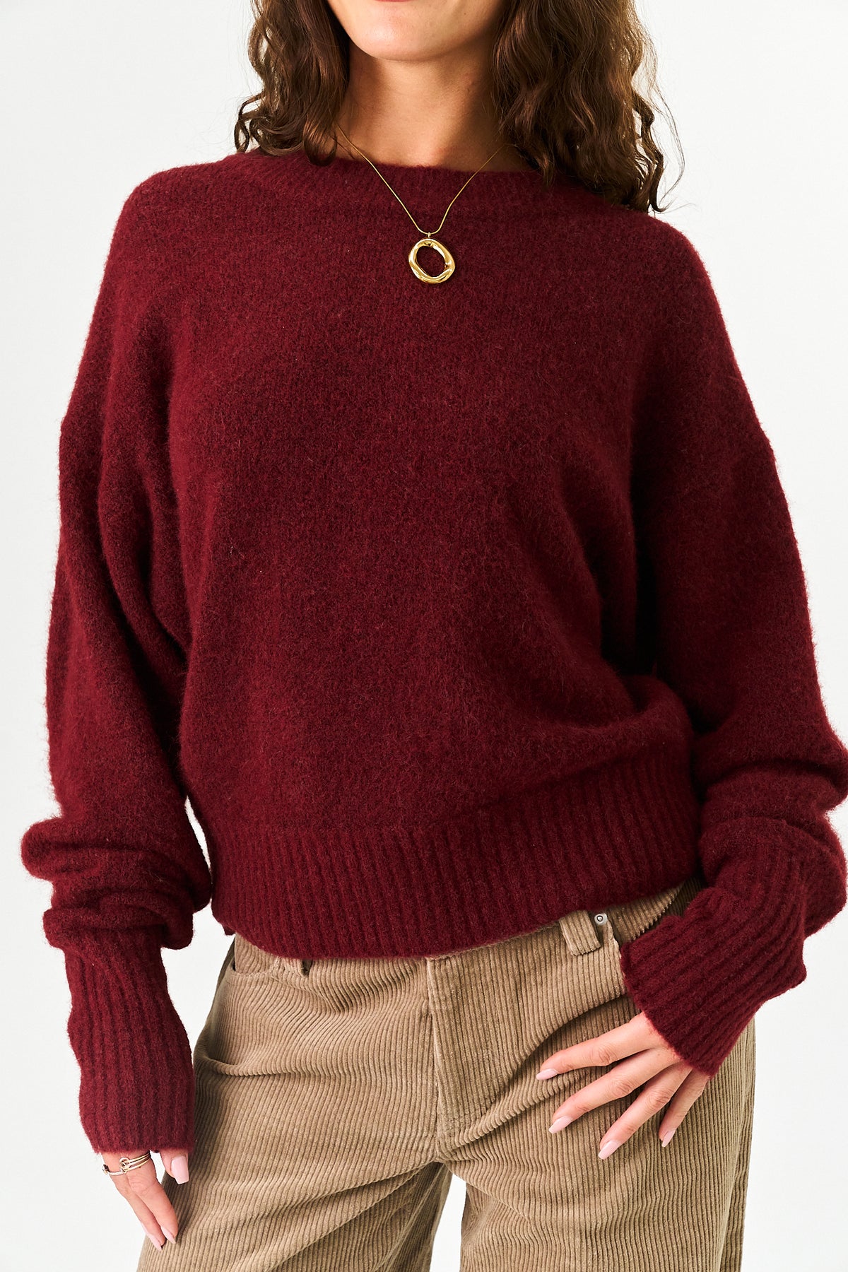 Maine Sweater in Burgundy