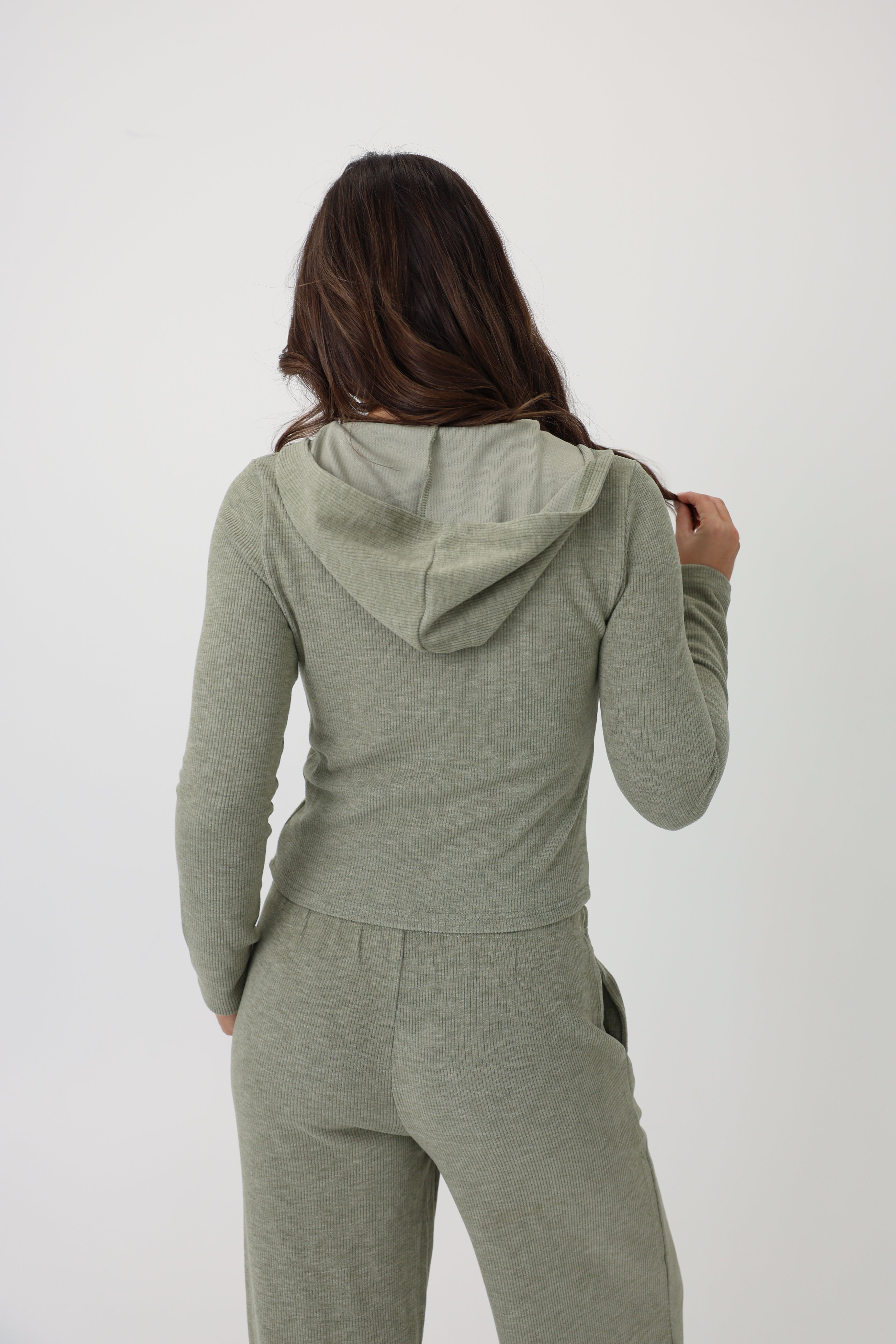 Sunday Morning Zip Up in Sage
