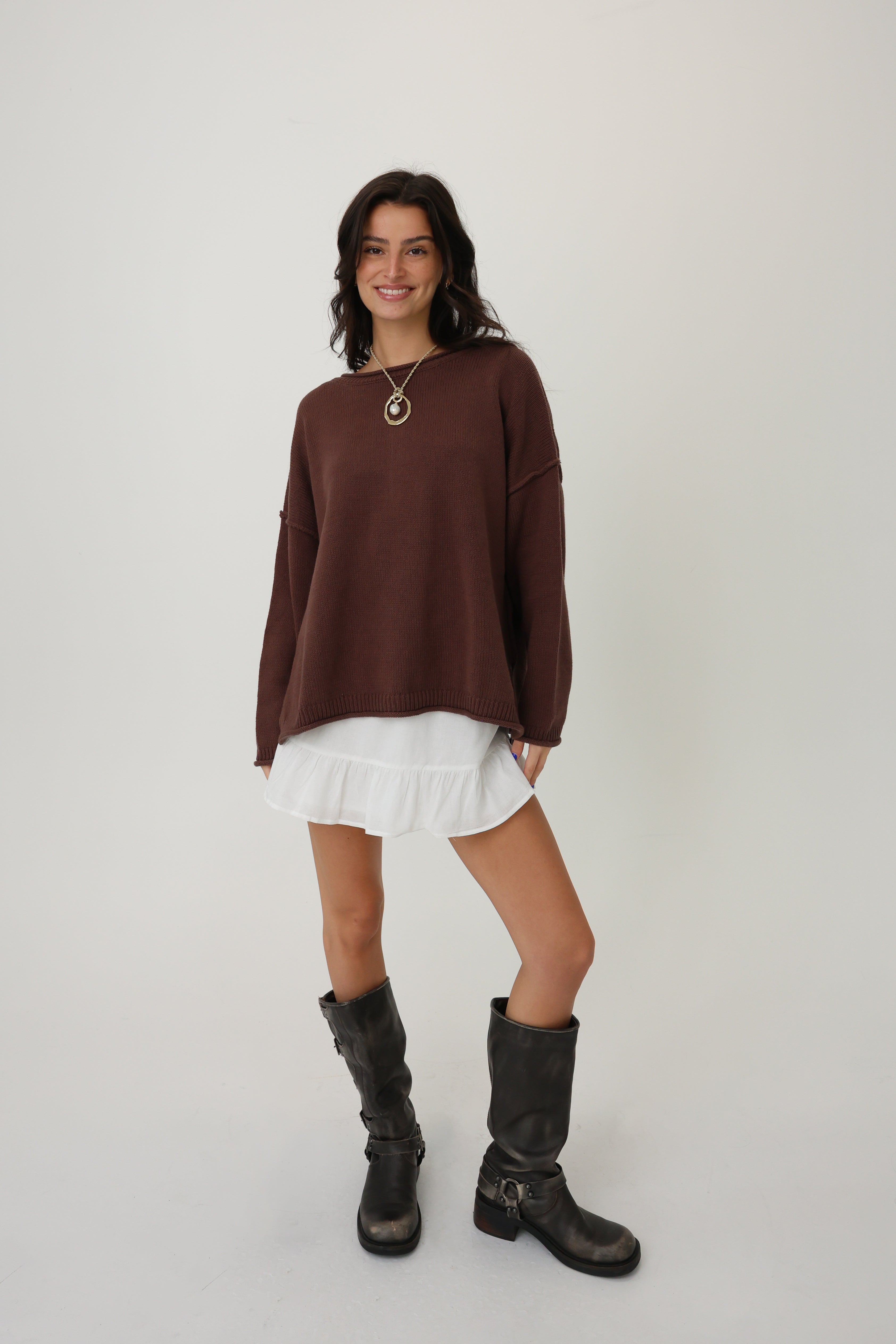 Autumn Breeze Sweater in Brown