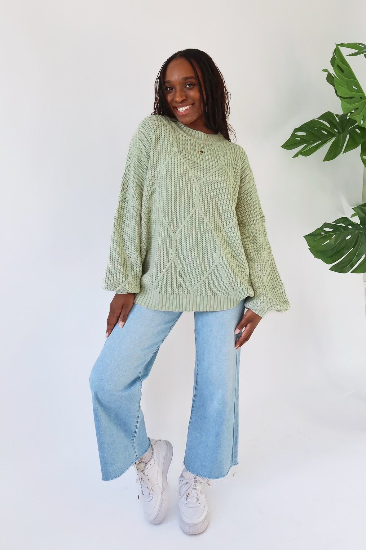 Logan Oversized Sweater in Sage