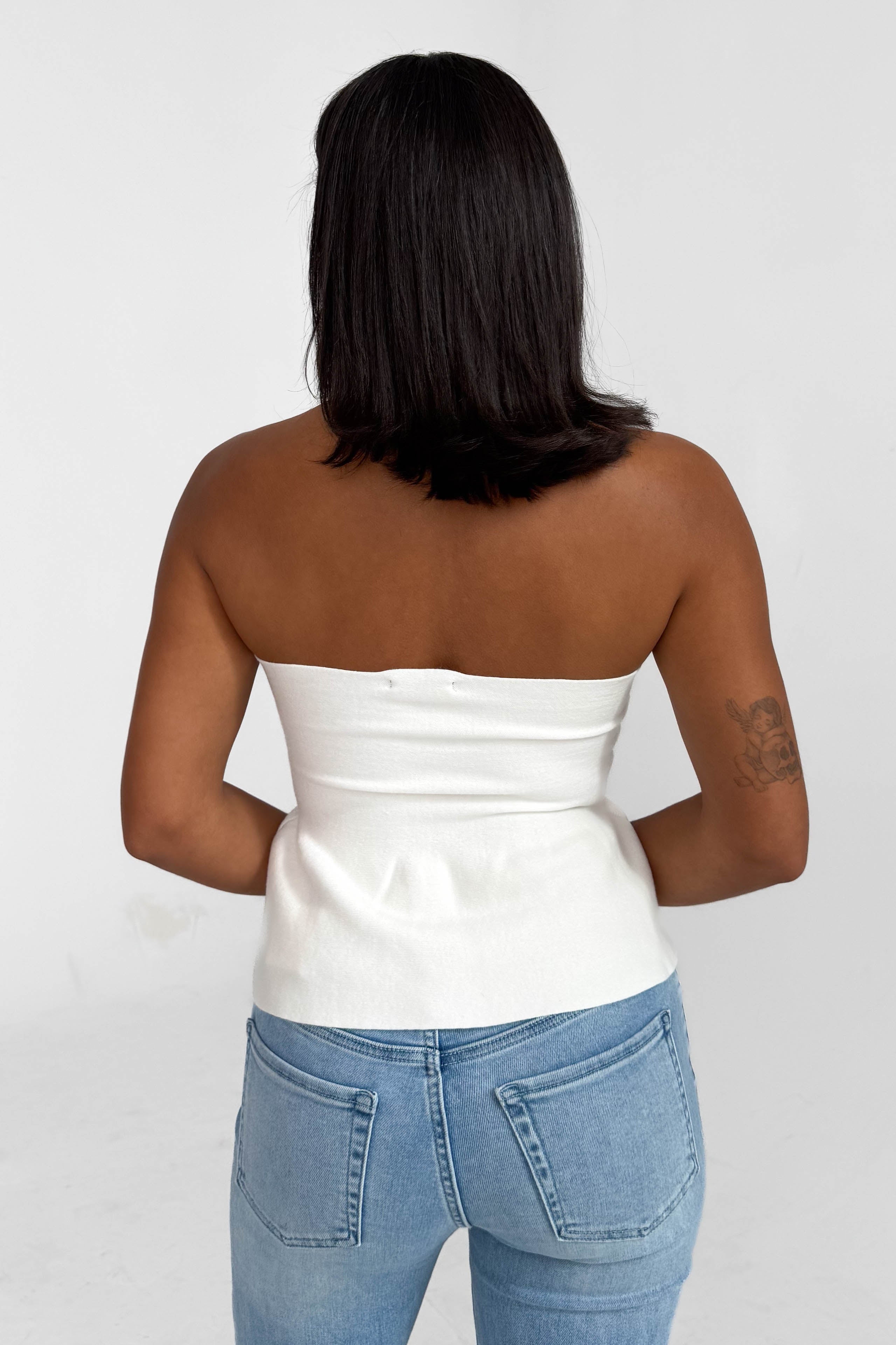 Girls Night Top in White