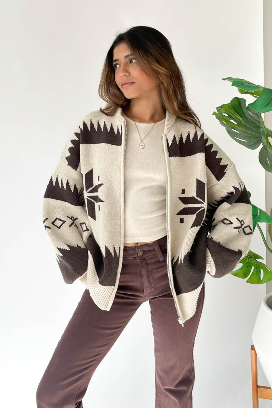 Desert Nights Zip Up Sweater