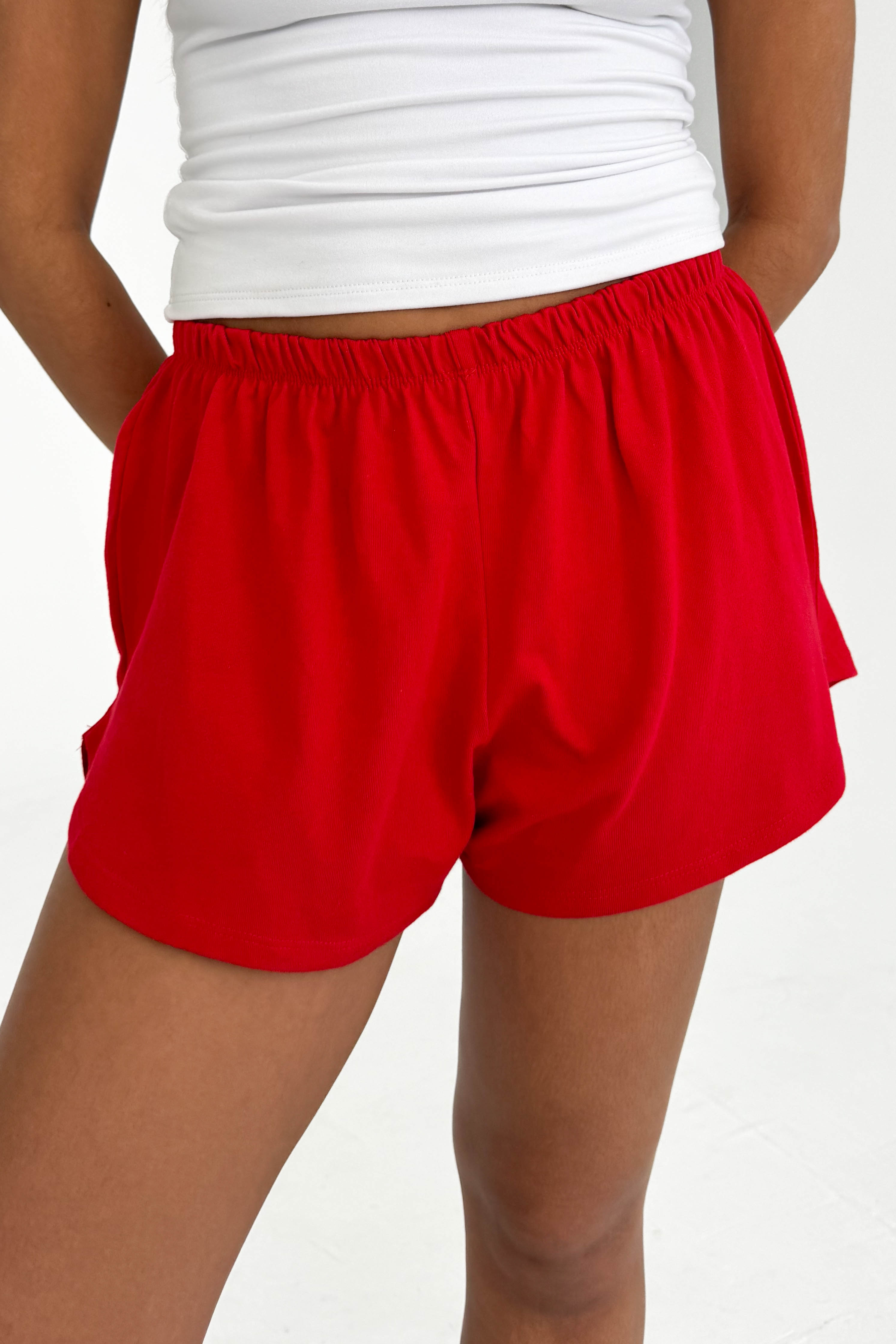 Easy Day Shorts in Red