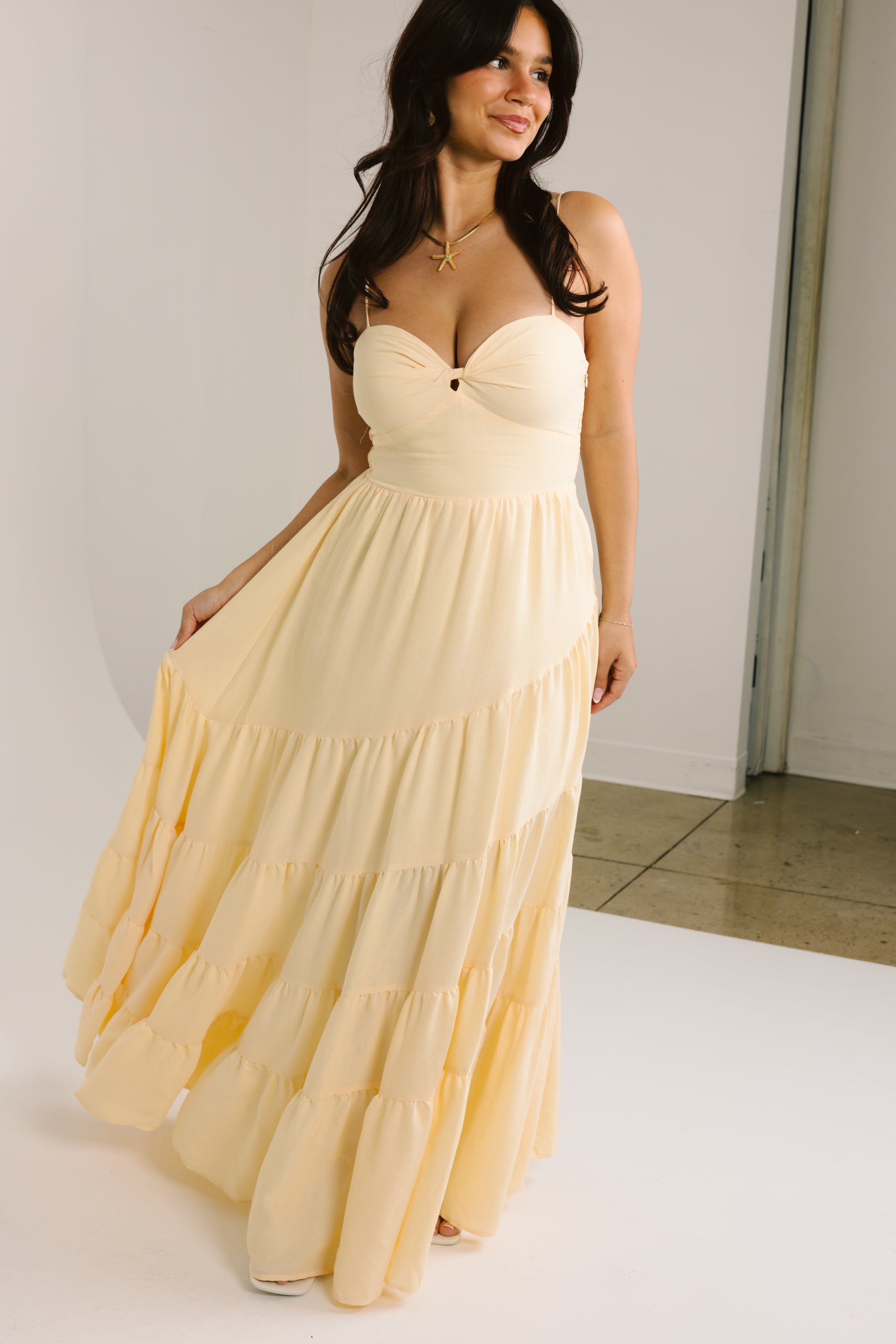 Catching Feelings Dress in Butter