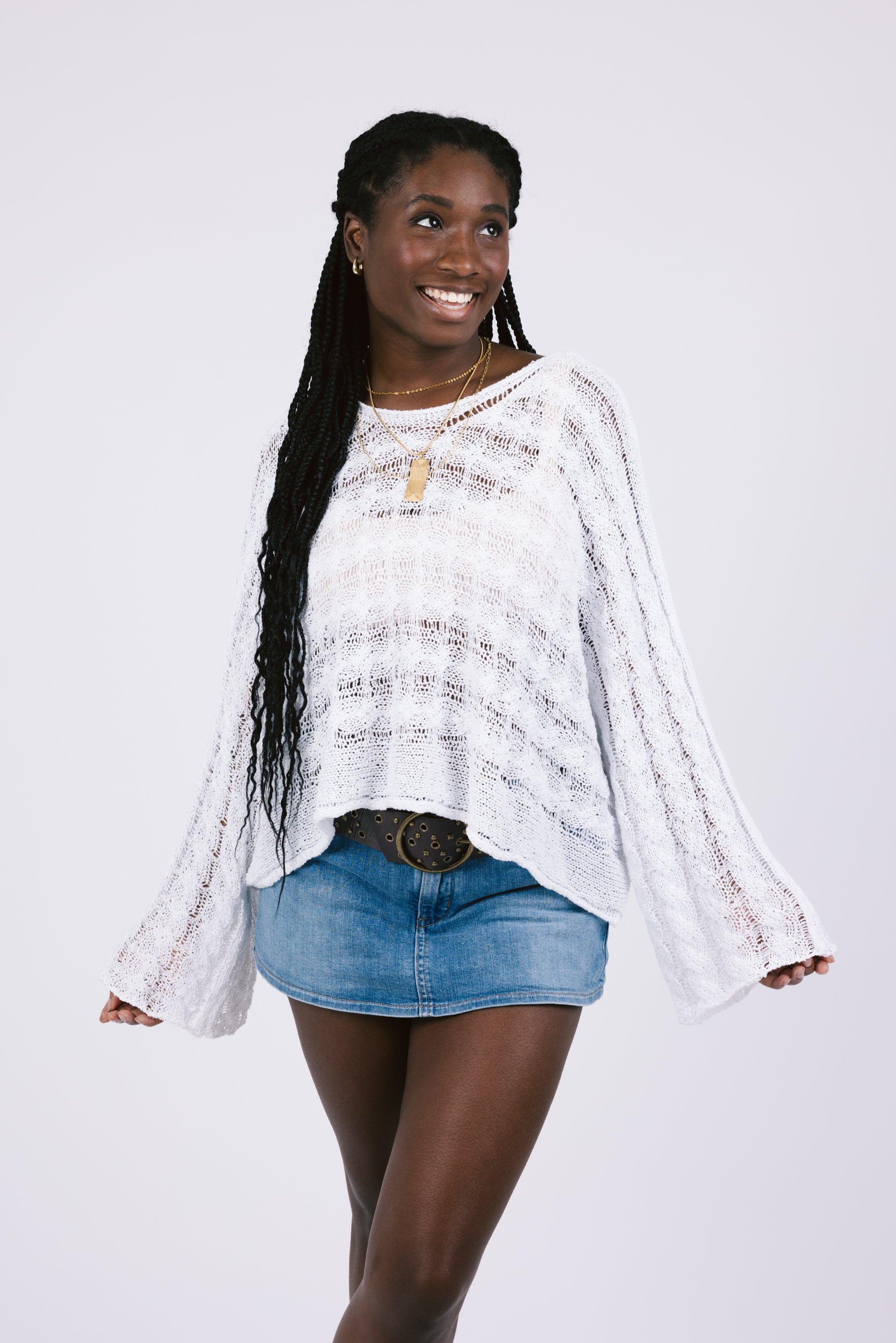 Palm Breeze Top in Ivory