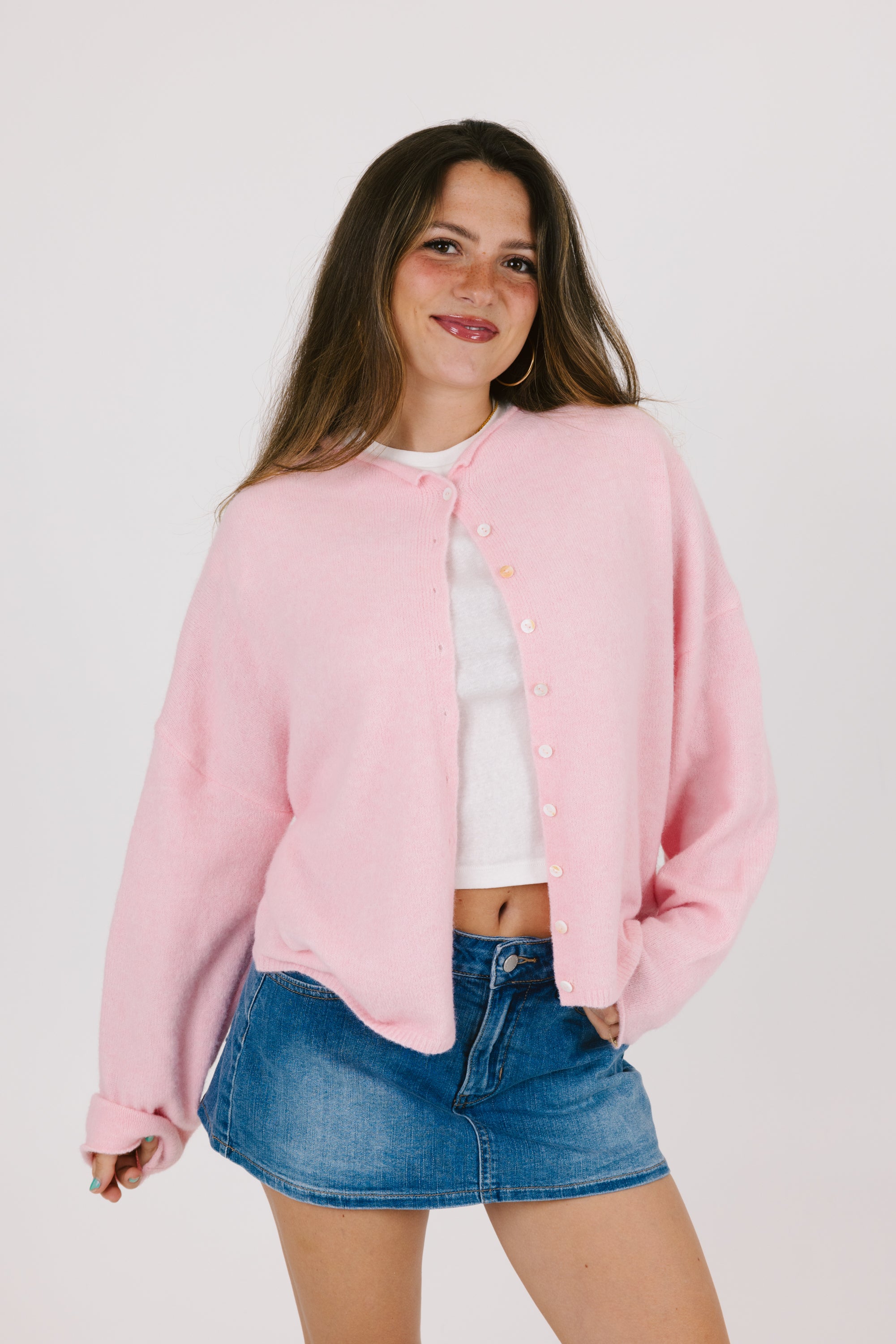 Phoebe Cardigan in Pink