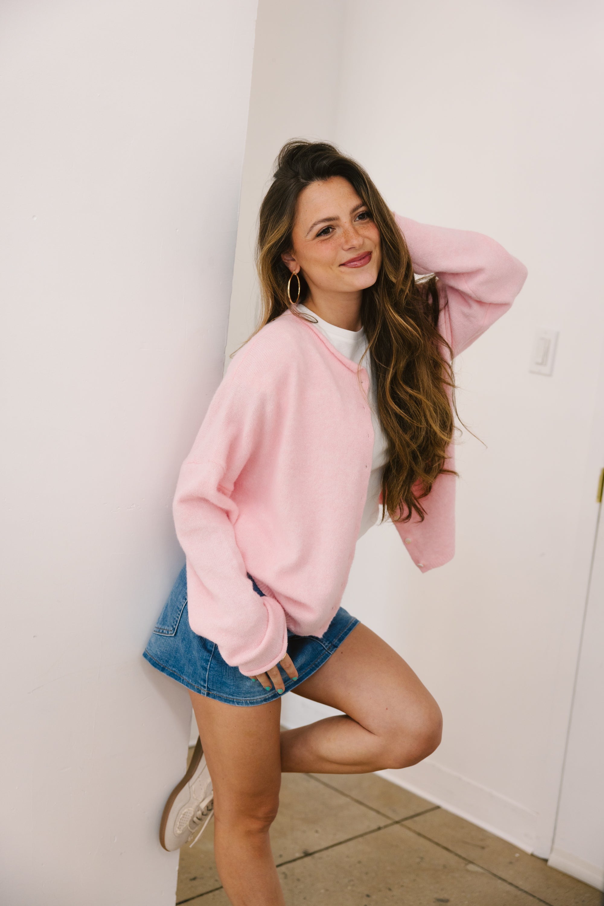 Phoebe Cardigan in Pink