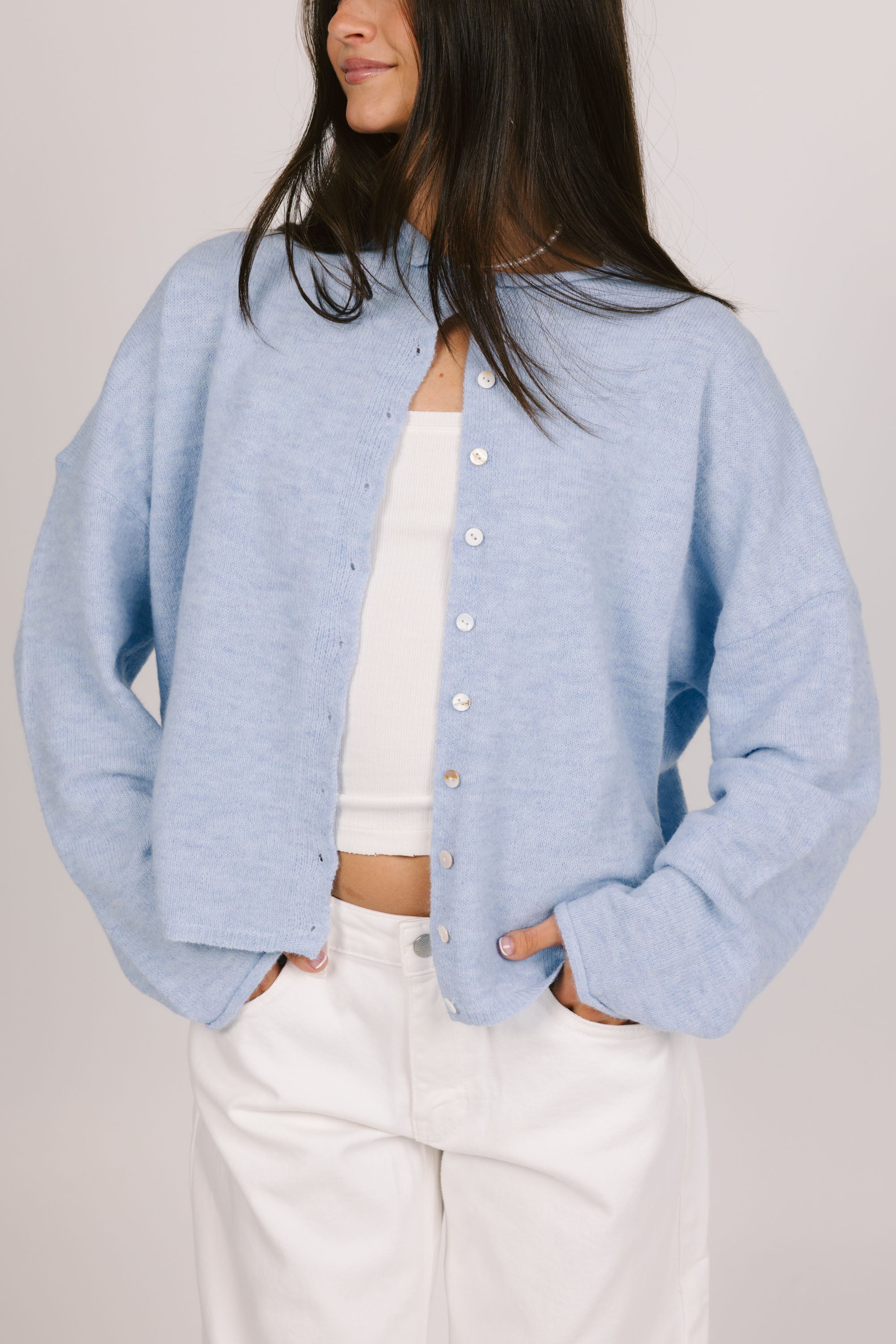 Phoebe Cardigan in Sky Blue