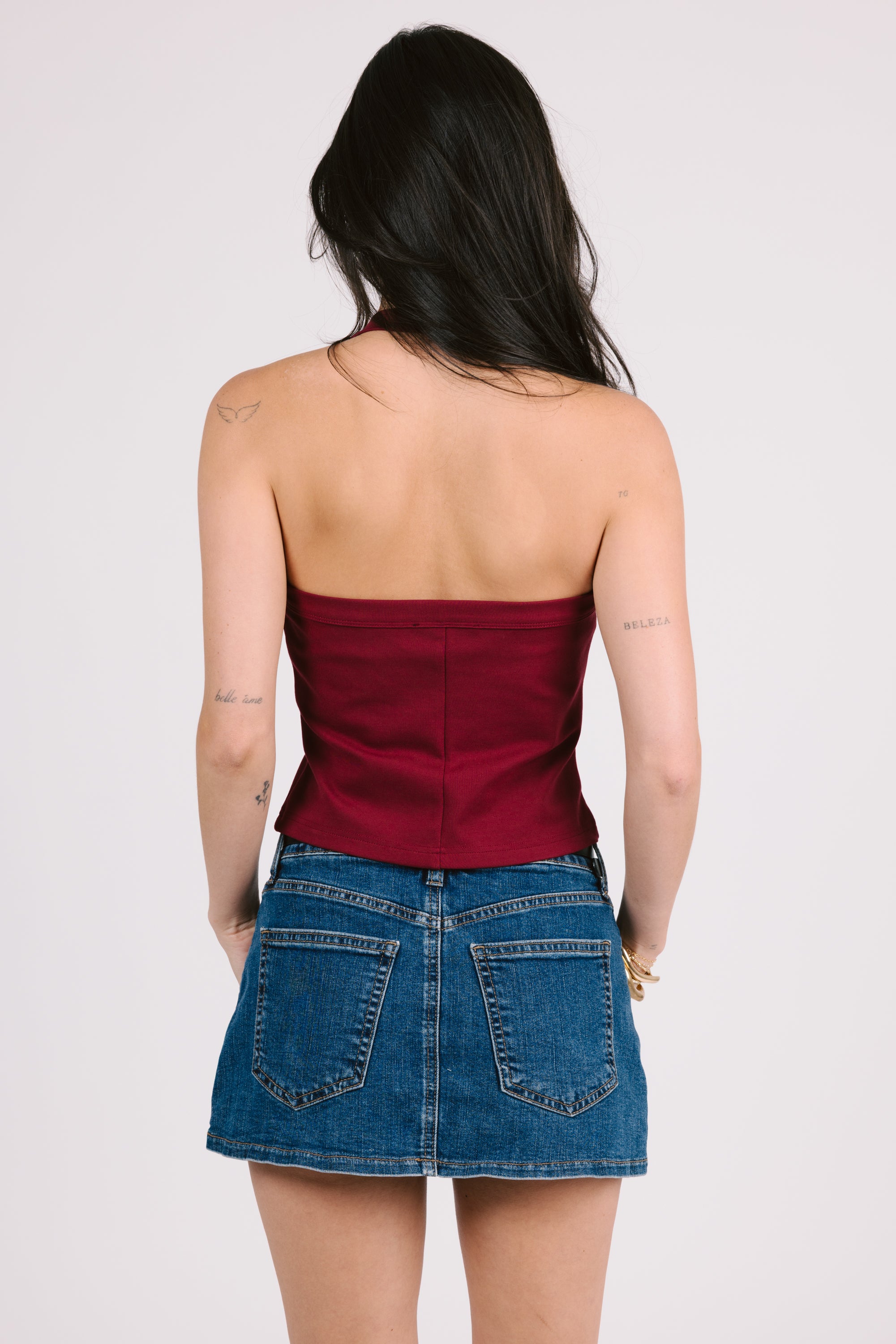 Inez Top in Burgundy