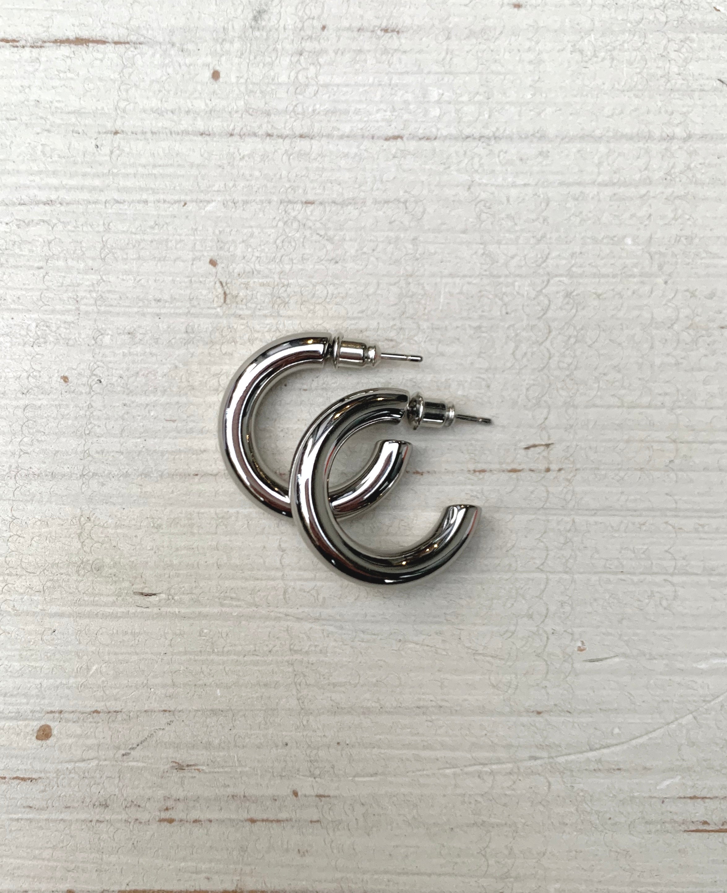 Silver Chunky Hoops