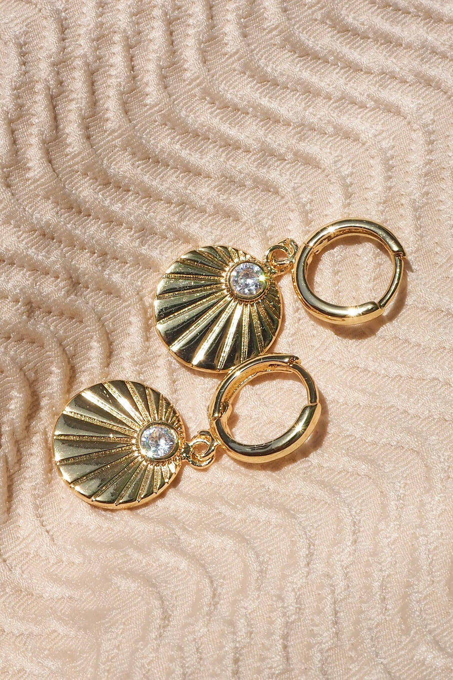 Shell Huggie Hoops
