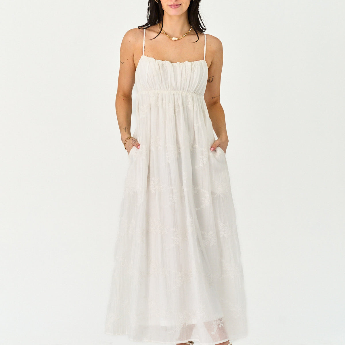 grey bandit white dress Magnolia Large 63% Nylon 33% Rayon US Child Size:child-3 GUESS Womens Dresses in NA-05.09.25AM