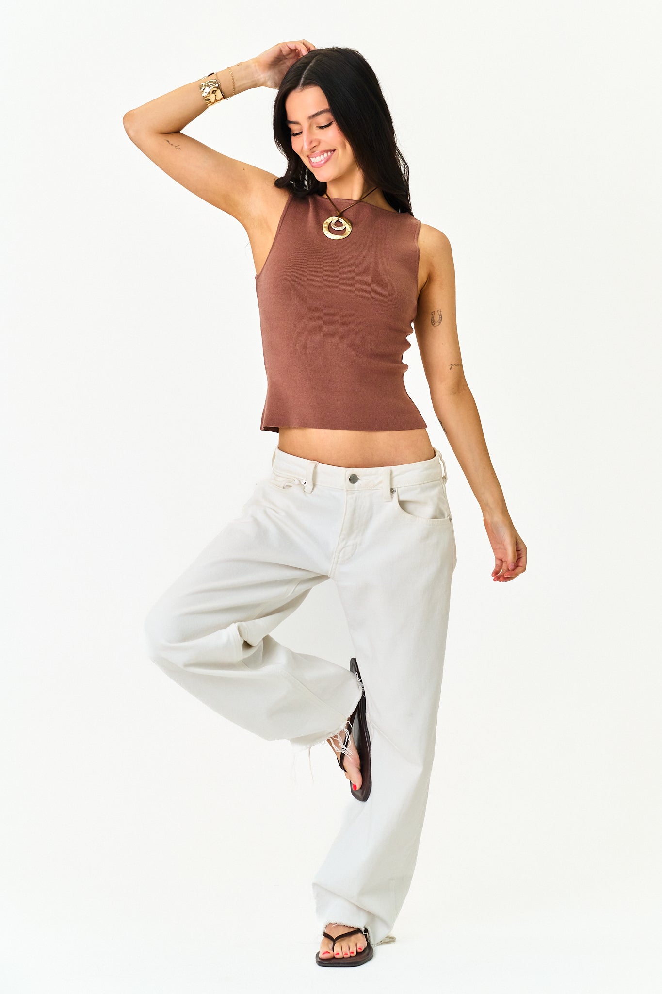 Clarke Tank in Brown