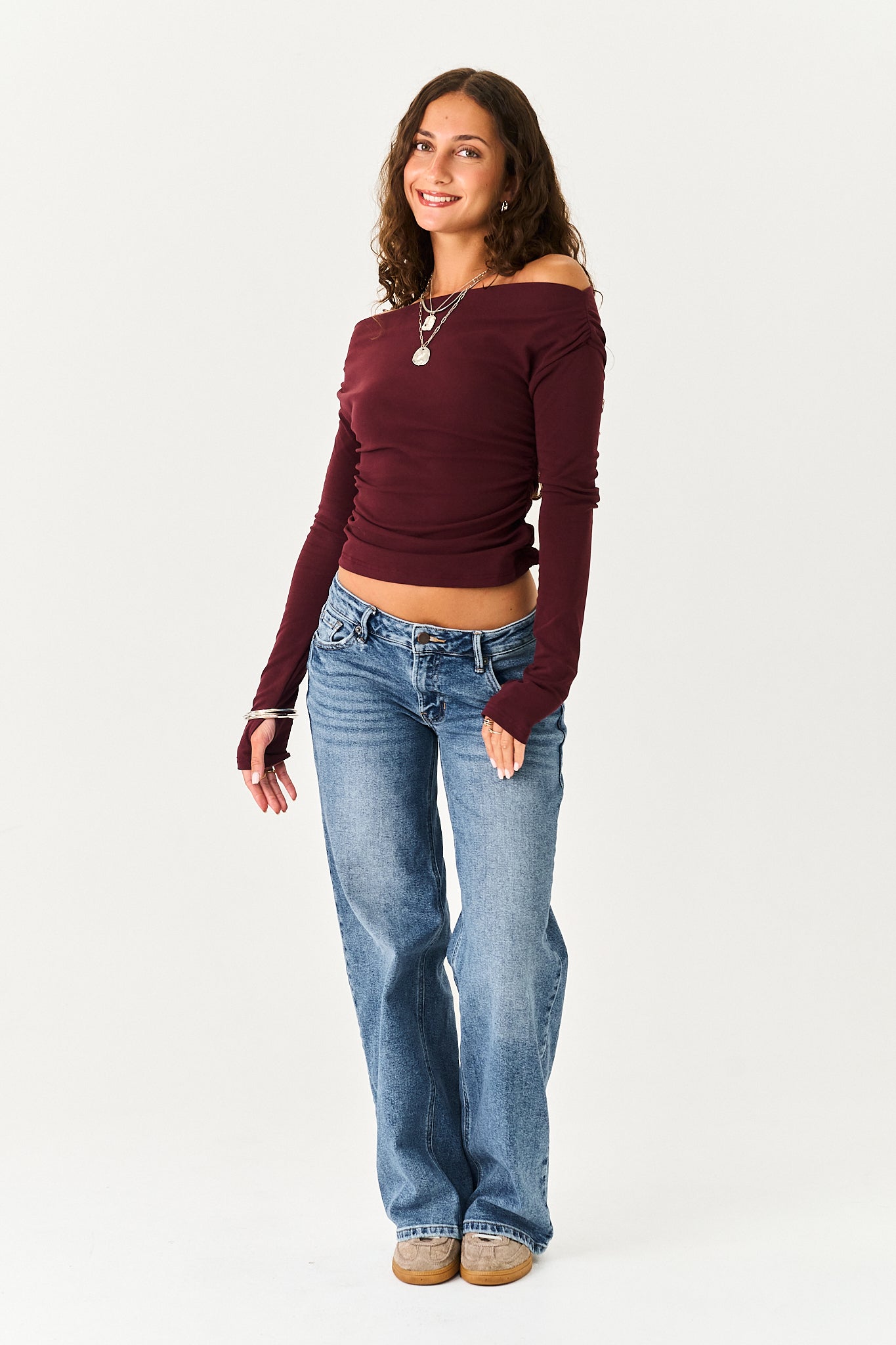 Marnie Top in Burgundy