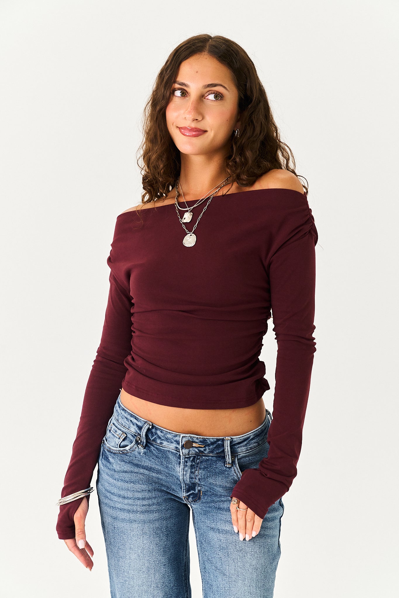 Marnie Top in Burgundy