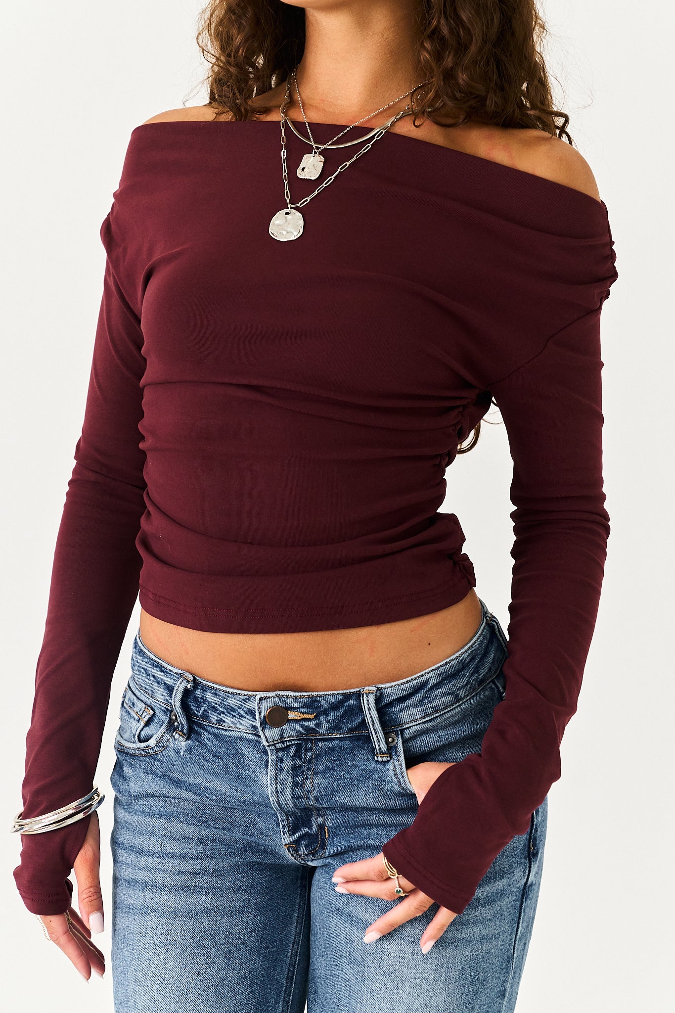 Marnie Top in Burgundy