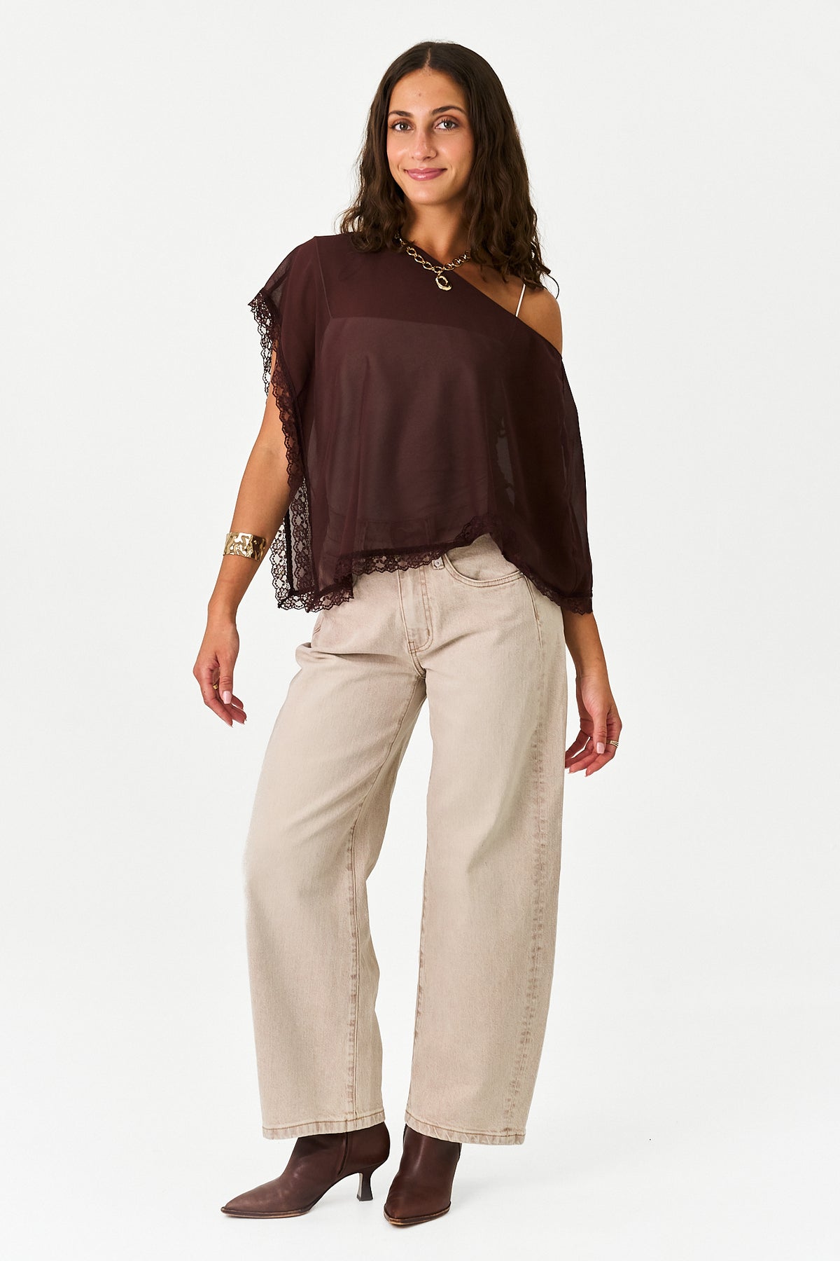Lana Poncho in Brown