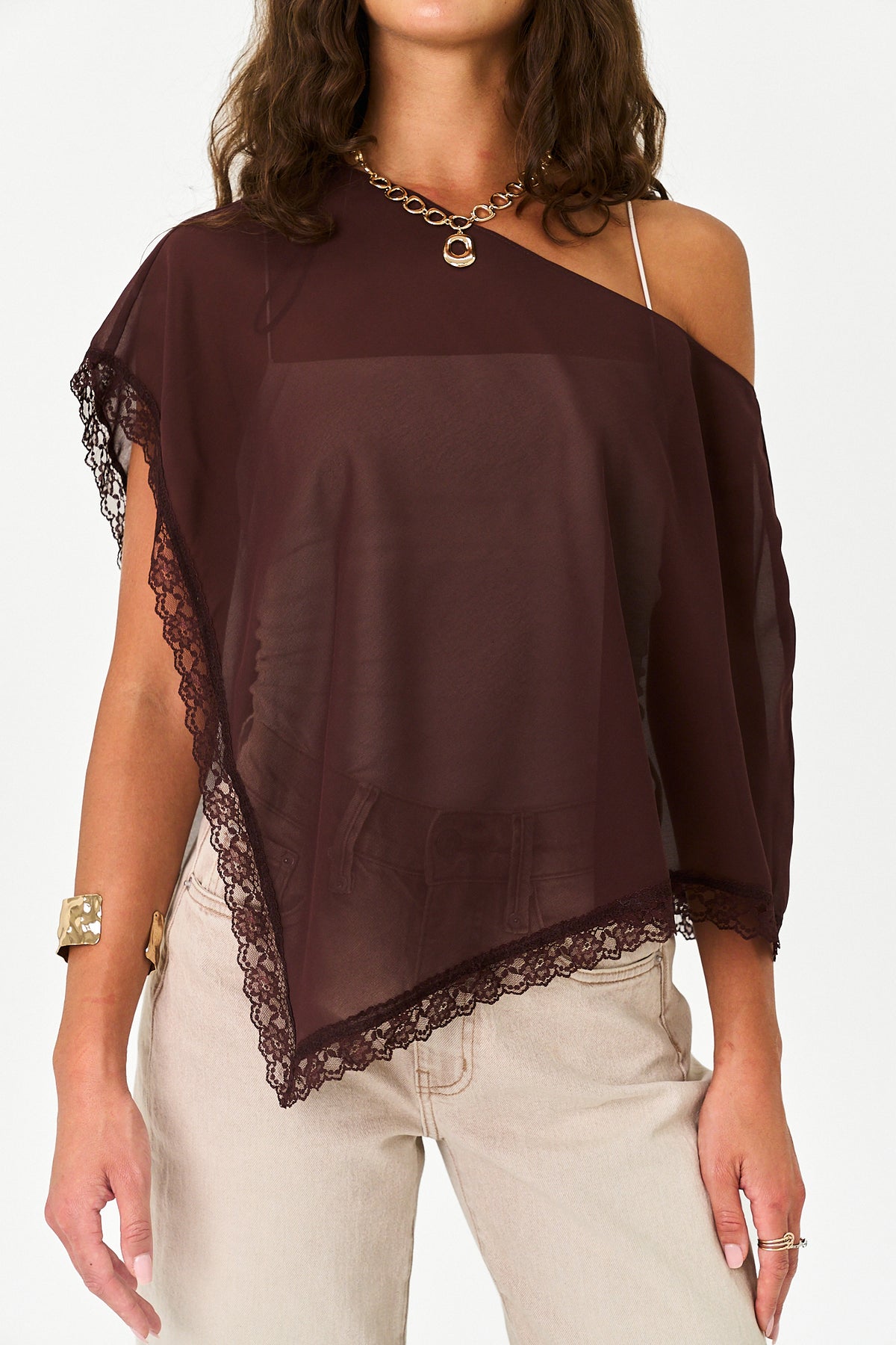 Lana Poncho in Brown