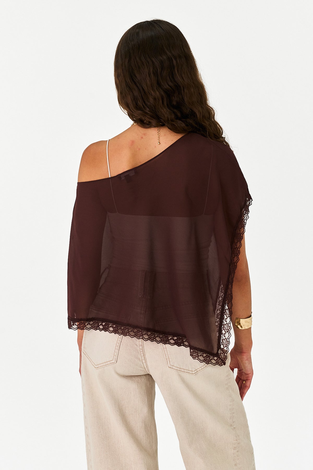 Lana Poncho in Brown