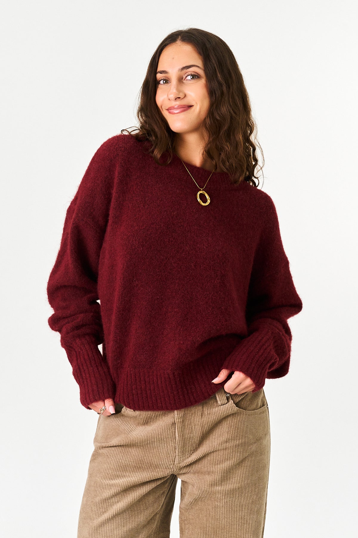 Maine Sweater in Burgundy