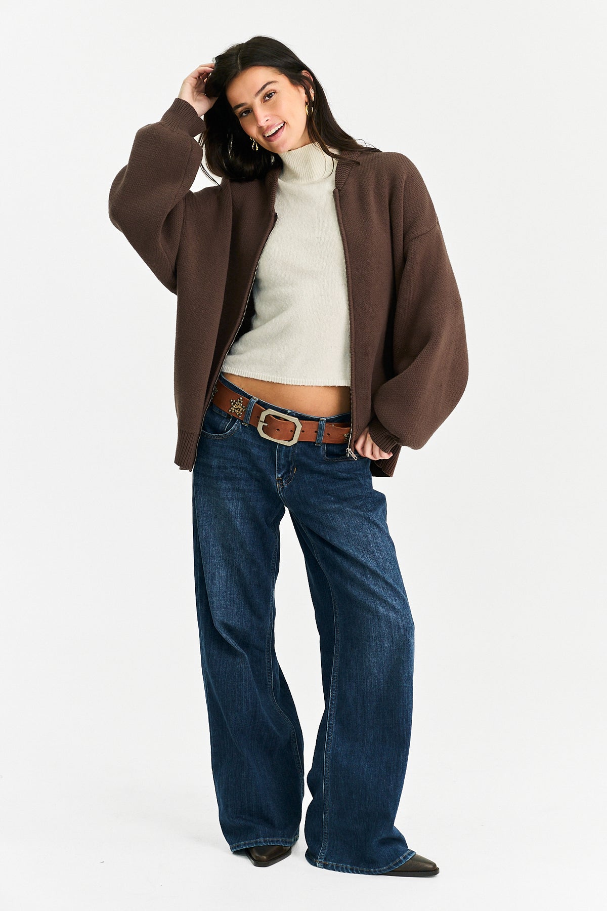 Jacie Zip Up Sweater