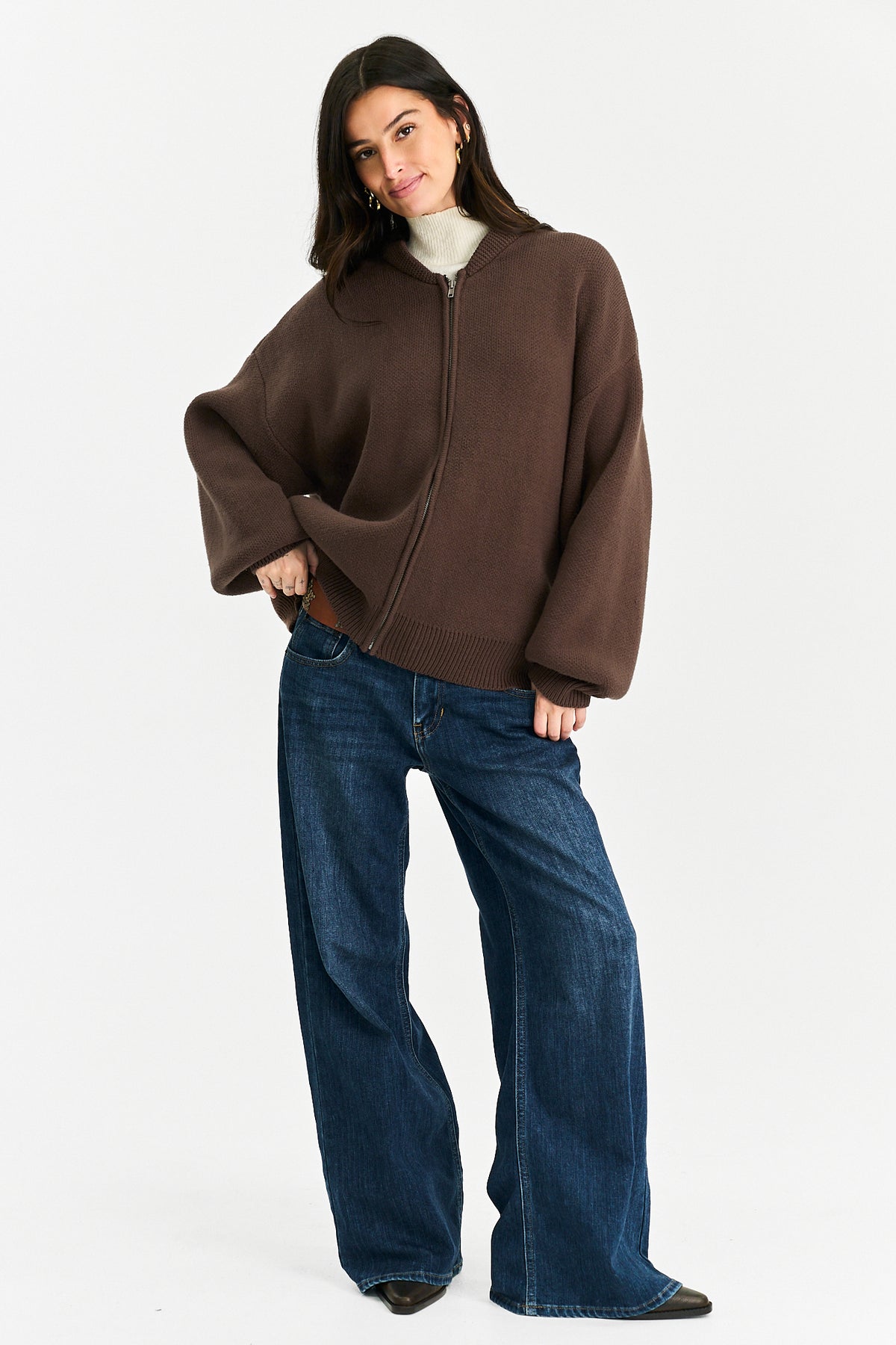 Jacie Zip Up Sweater