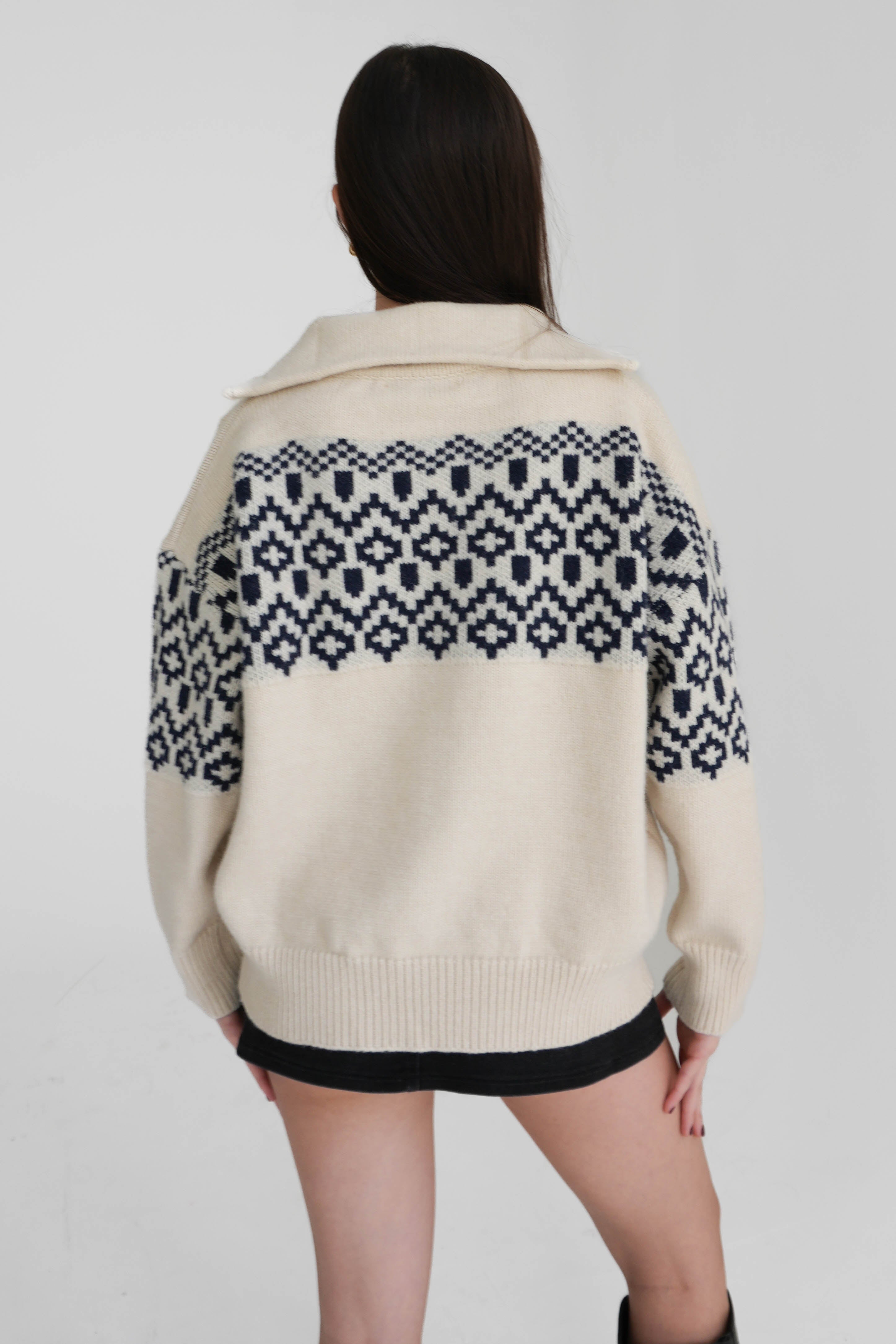 Abigail Quarter Zip Sweater