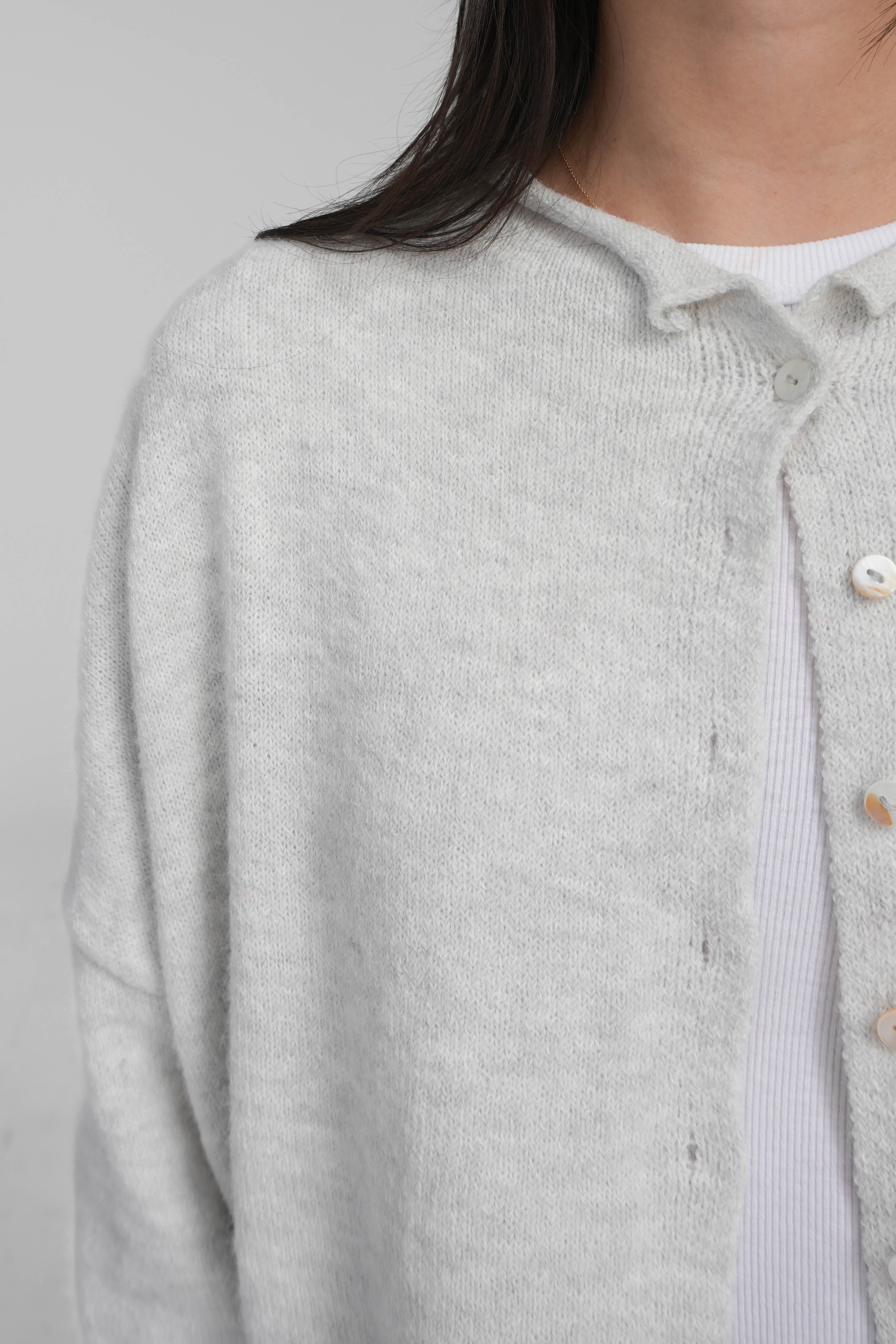 Phoebe Cardigan in Light Grey