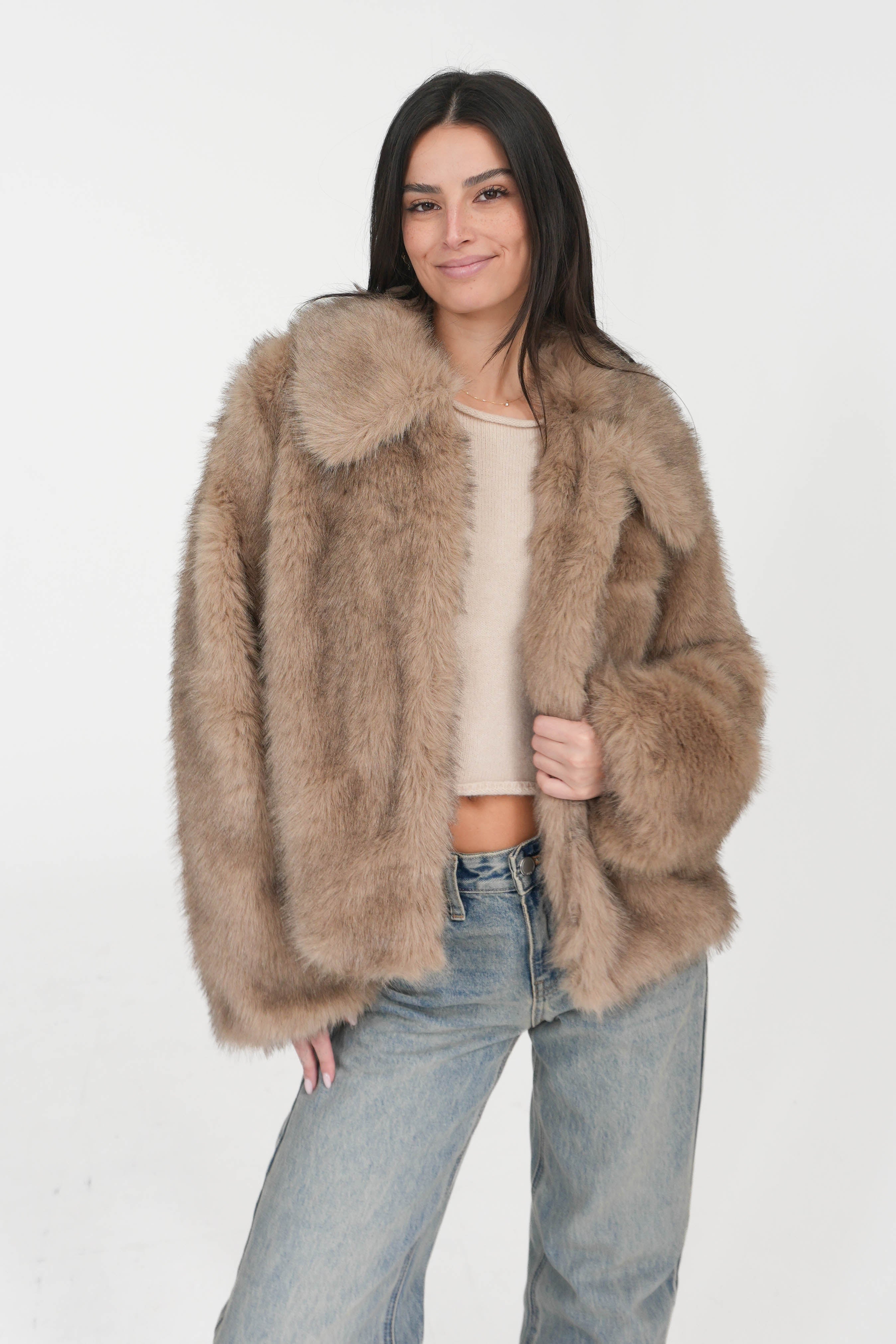 So Chic Faux Fur Jacket