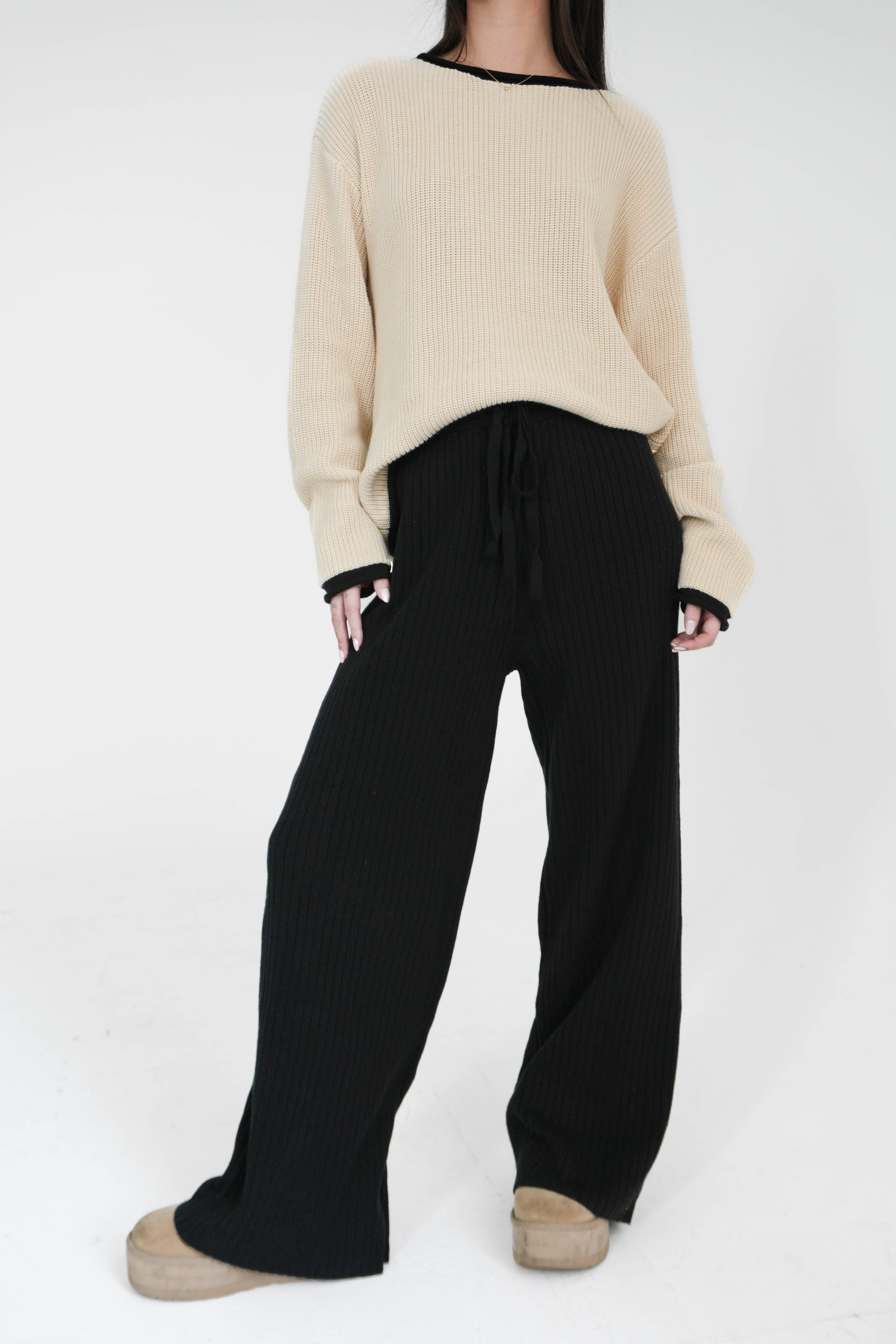 Unwritten Love Knit Pants in Black