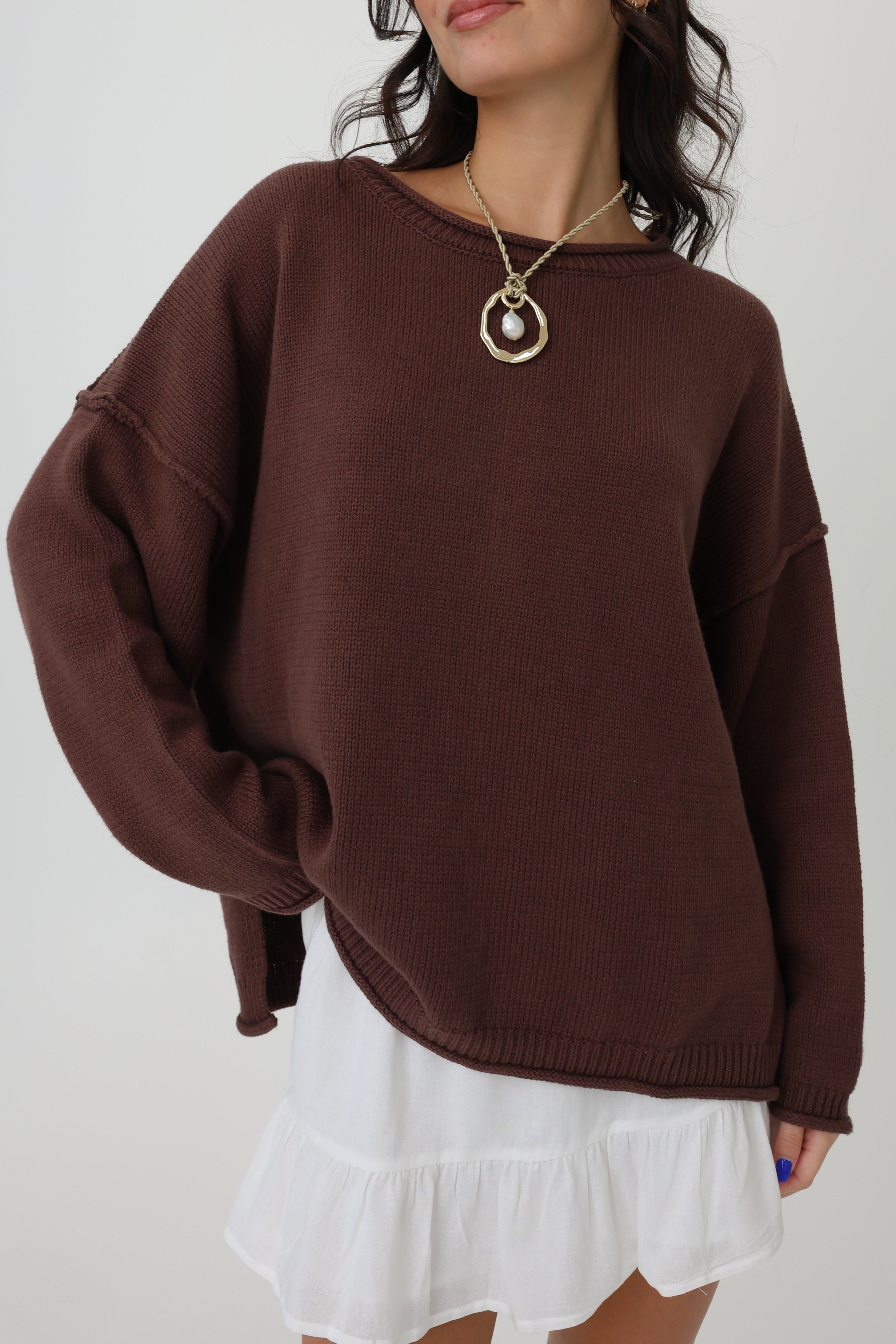 Autumn Breeze Sweater in Brown