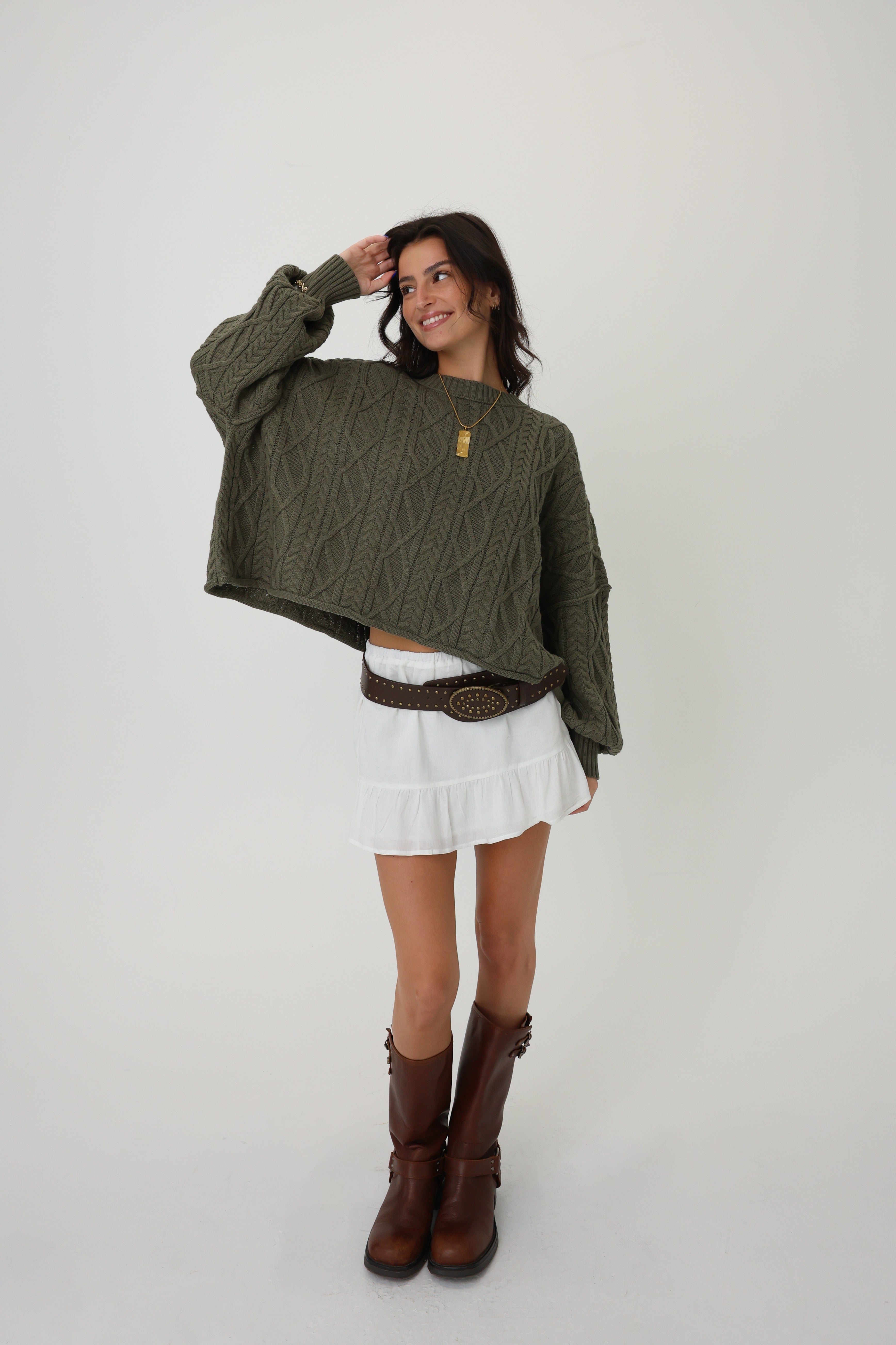 Eva Sweater in Olive