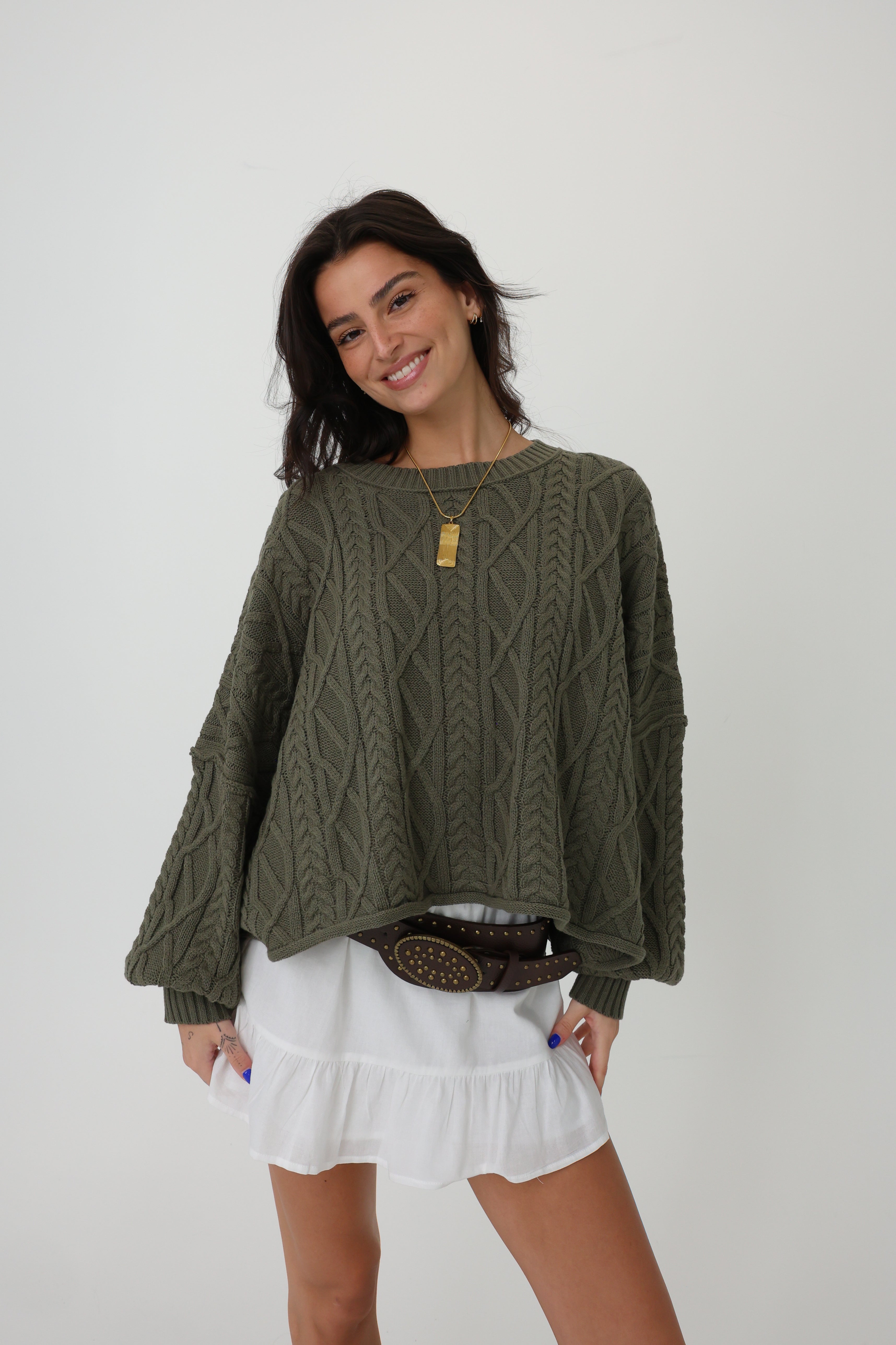 Eva Sweater in Olive