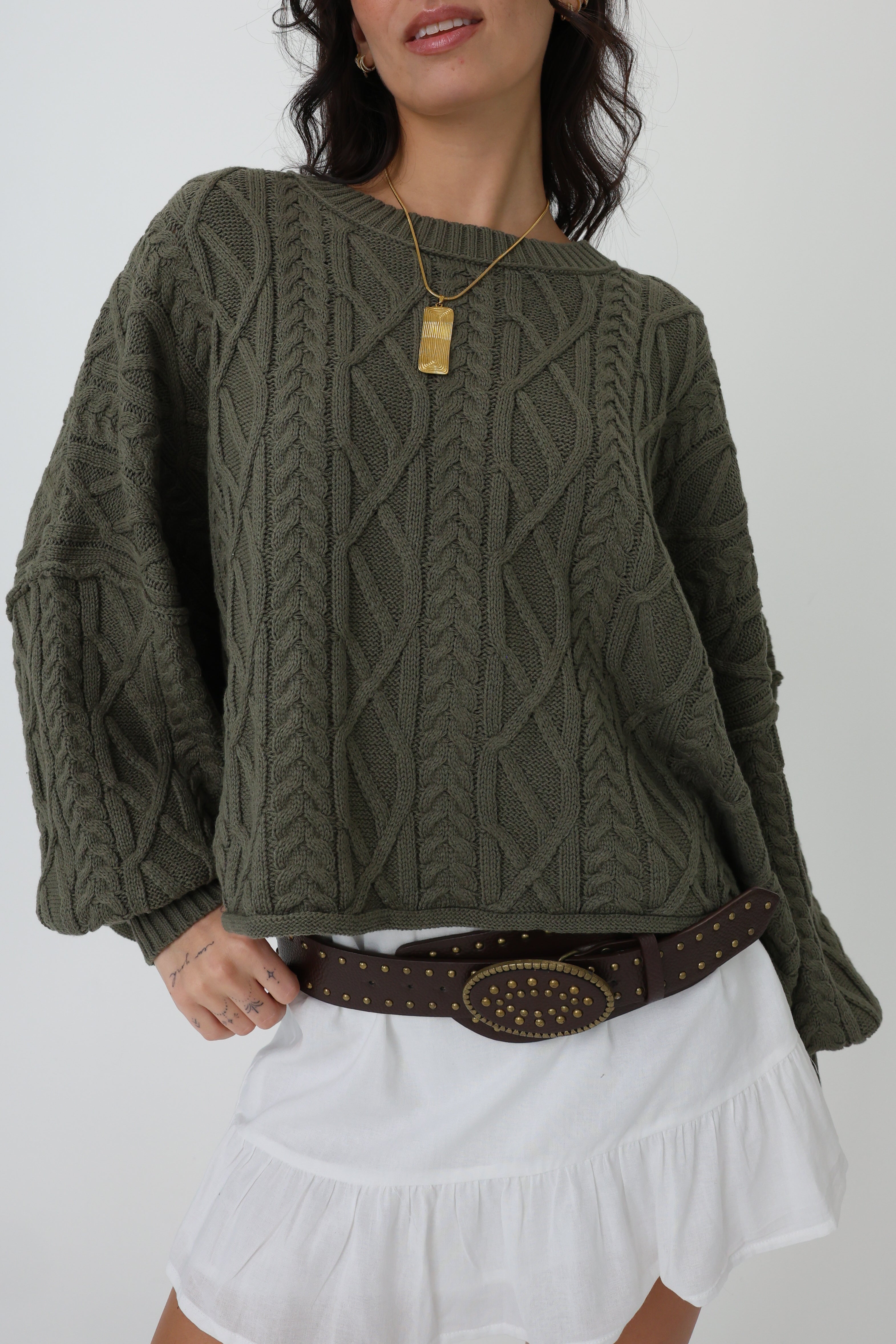Eva Sweater in Olive