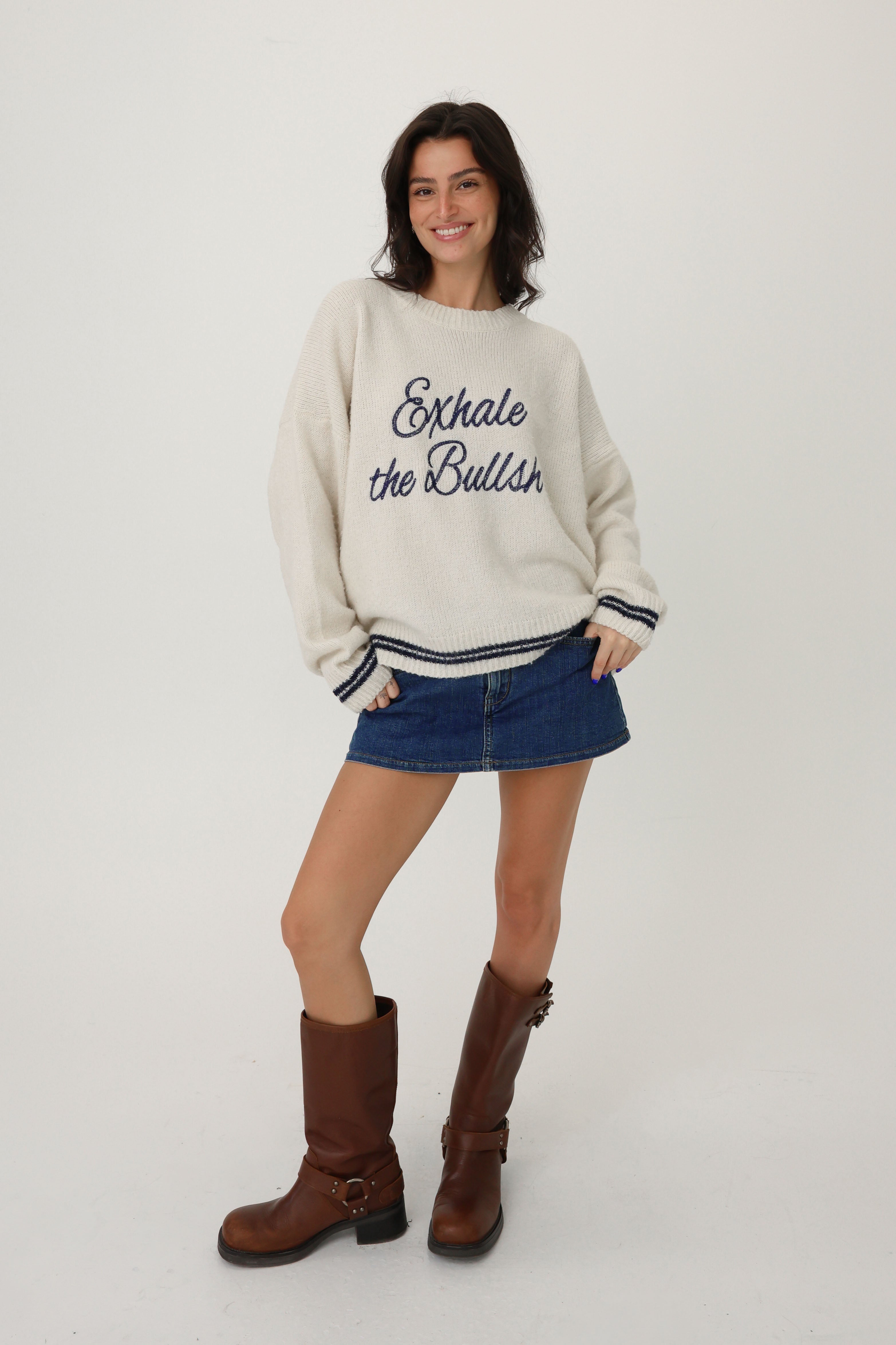 Exhale The Bullsh*t Sweater