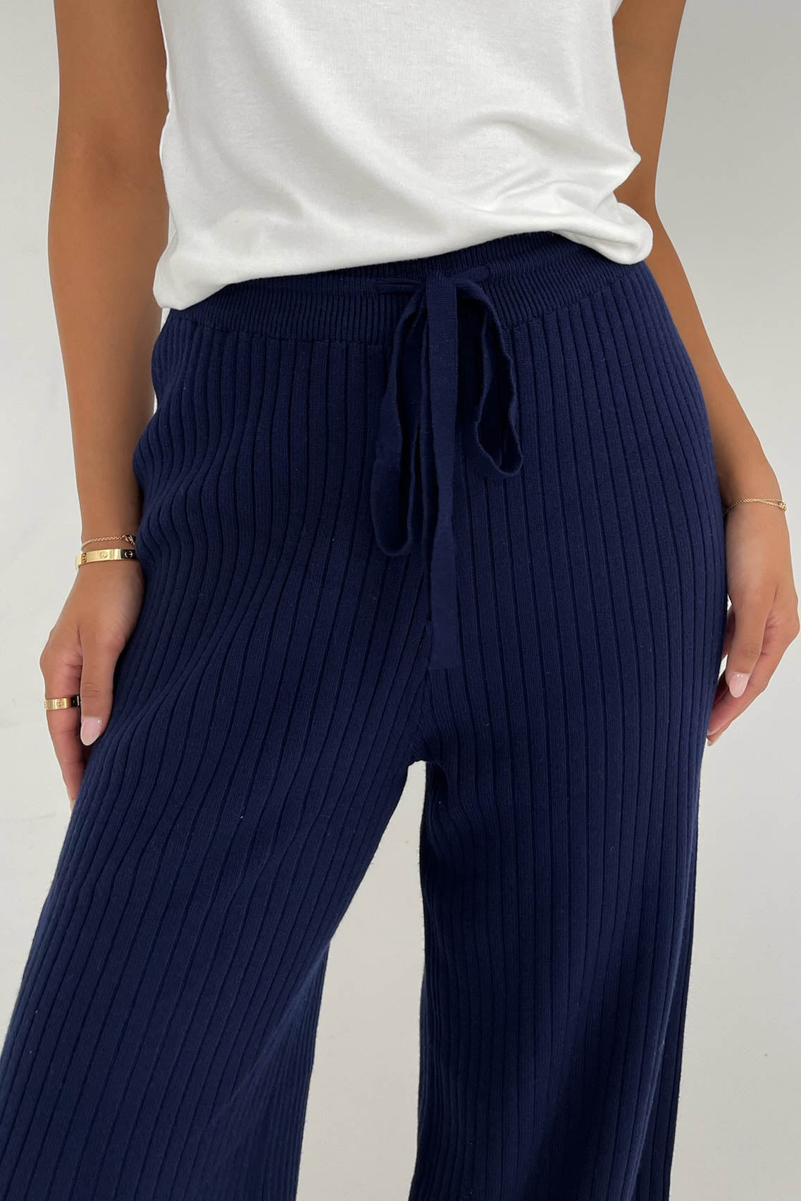 Unwritten Love Knit Pants in Navy