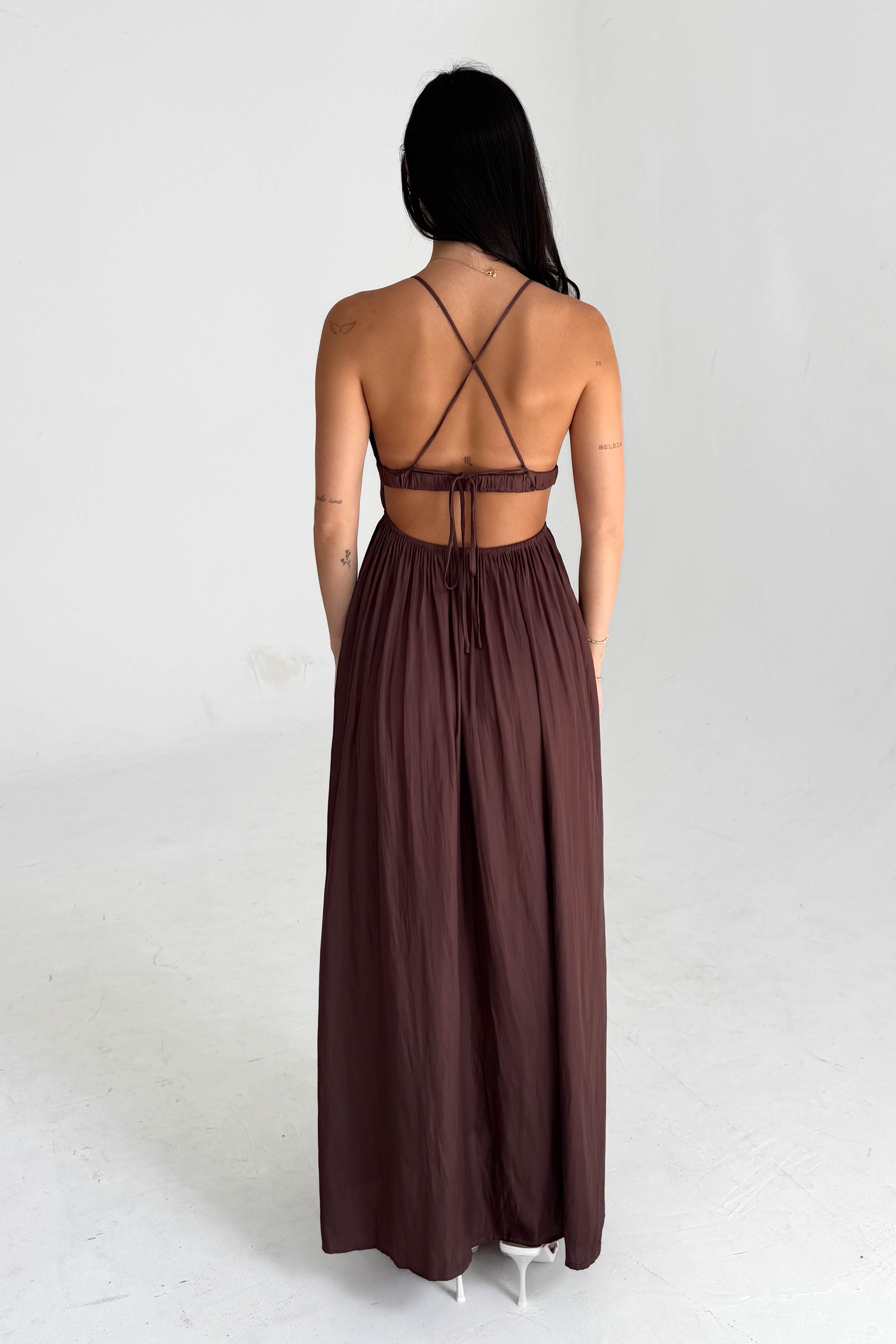 Maren Dress in Brown