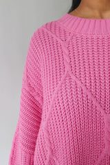 Logan Sweater in Magenta Pink