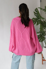 Logan Sweater in Magenta Pink
