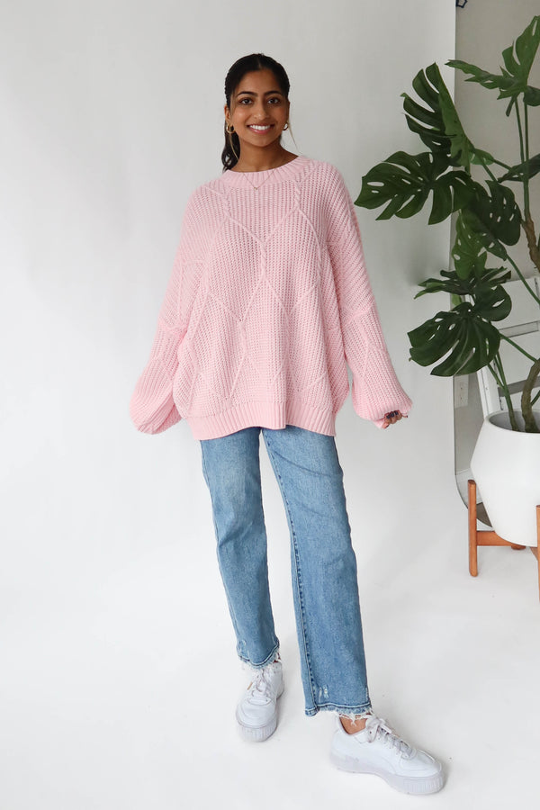 Logan Sweater in Baby Pink