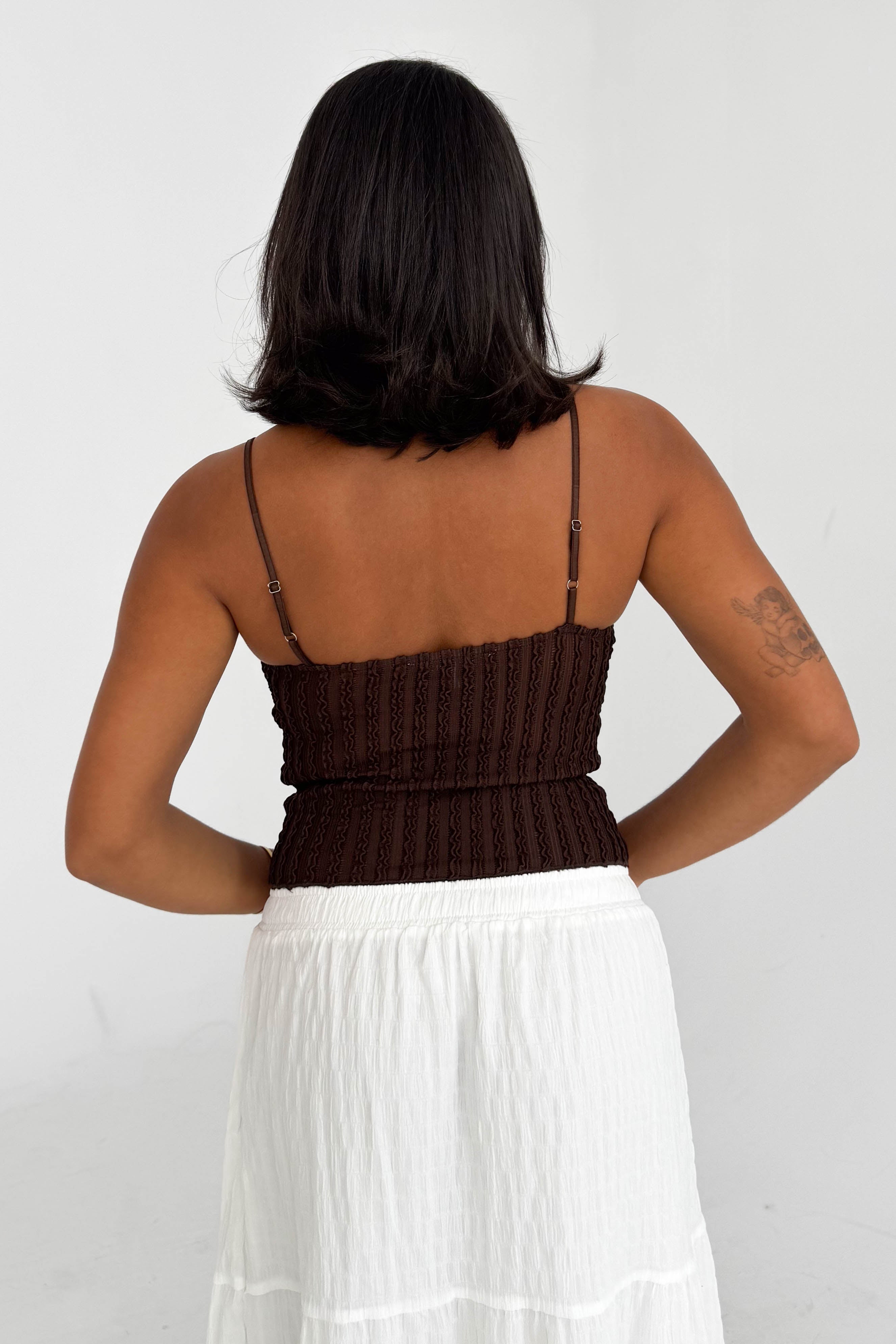 Paige Top in Brown