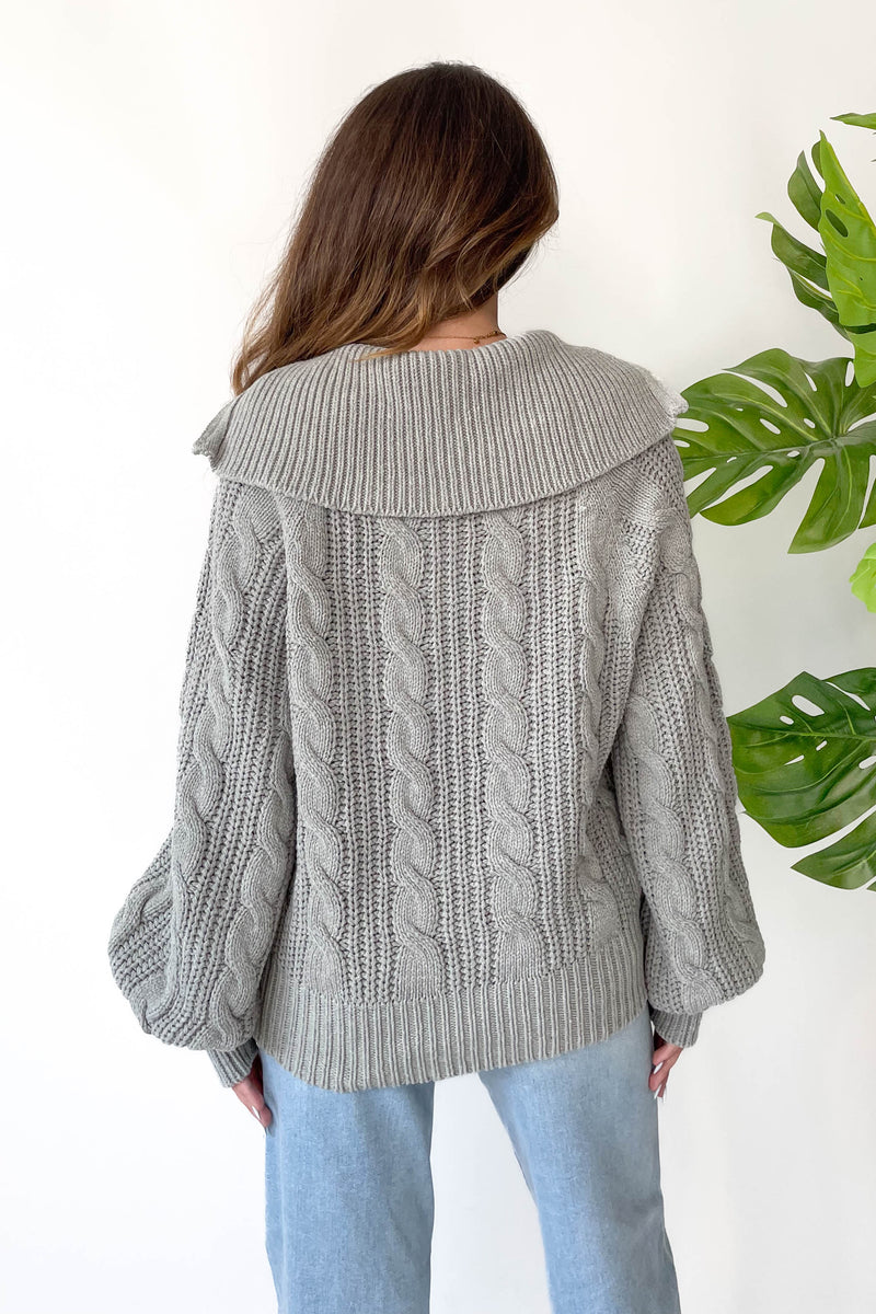 Let's Cuddle Sweater in Grey