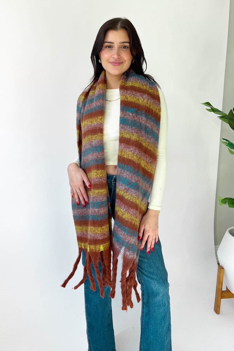 Stay Cozy Scarf in Brown