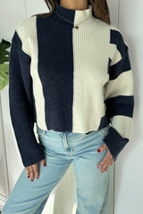 Juno Sweater in Blue/White