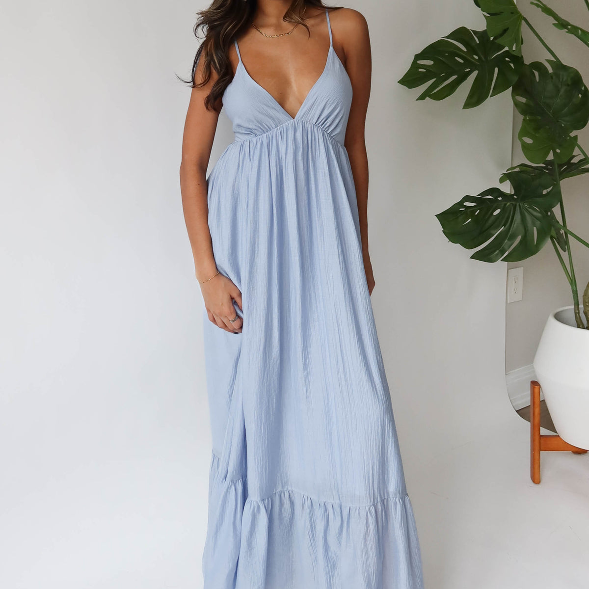 white christmas dresses Shine Bright Maxi Dress in Light Blue