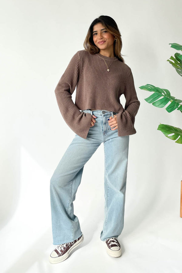 Act Natural Sweater in Mocha