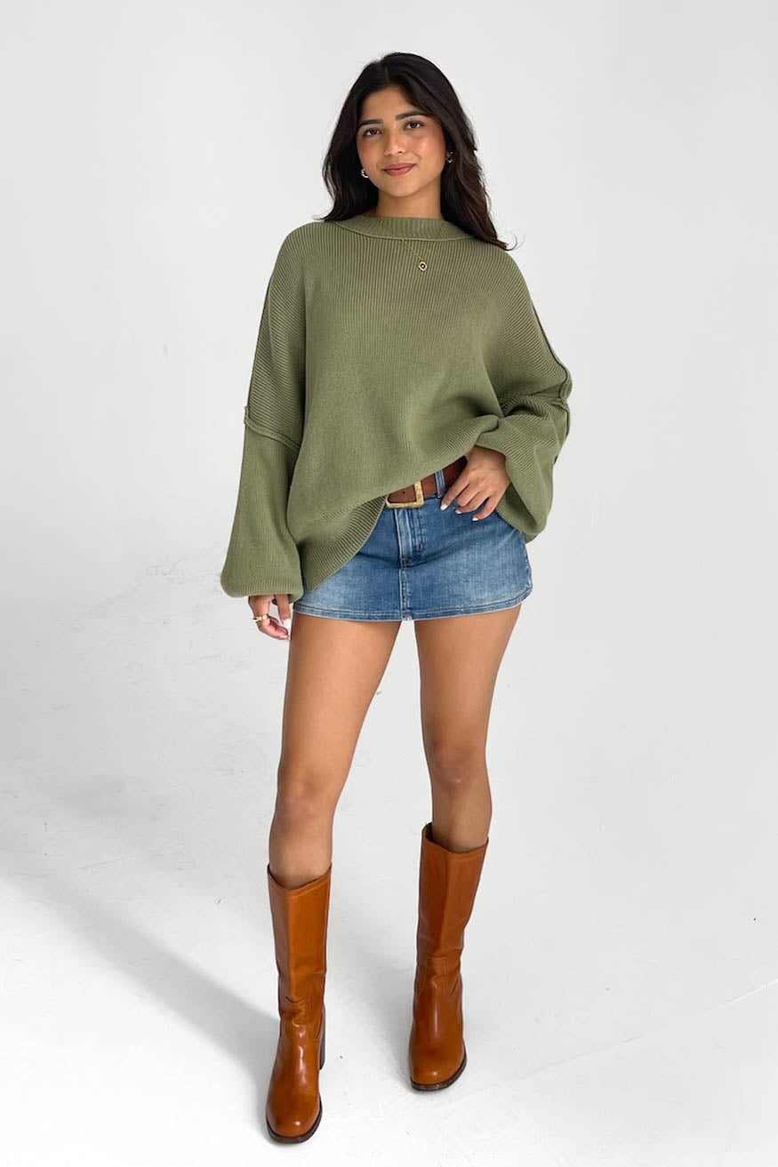 Martha Sweater in Moss